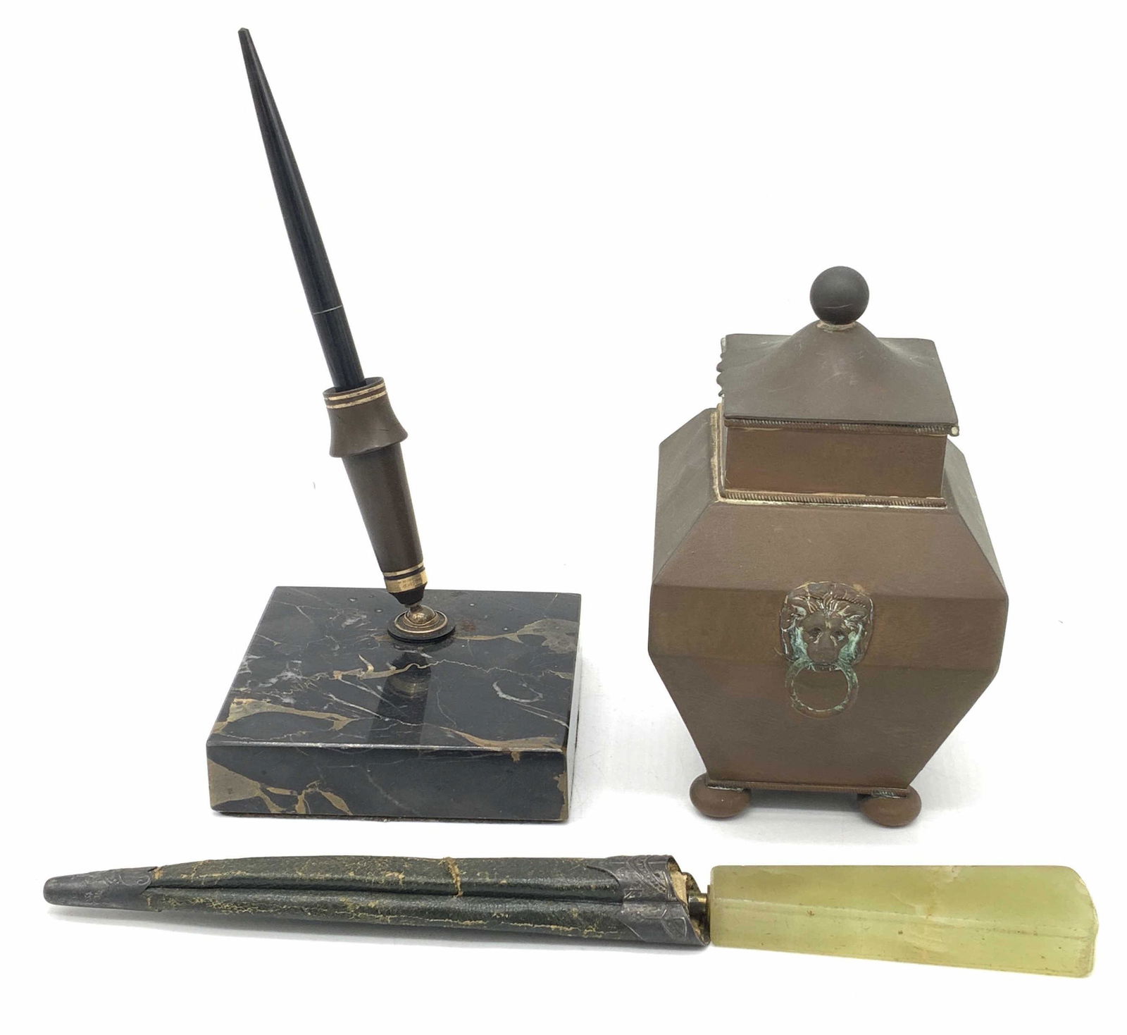 Lot 3 Natural Stone & Metal Desktop Accessories (1 of 5)