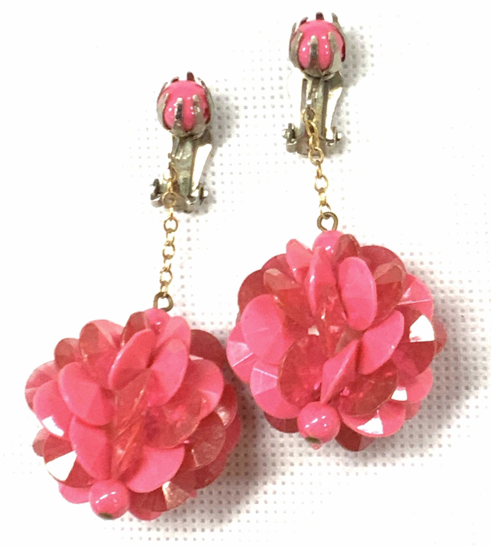 Retro Beaded Dangle Clip On Earrings (1 of 6)