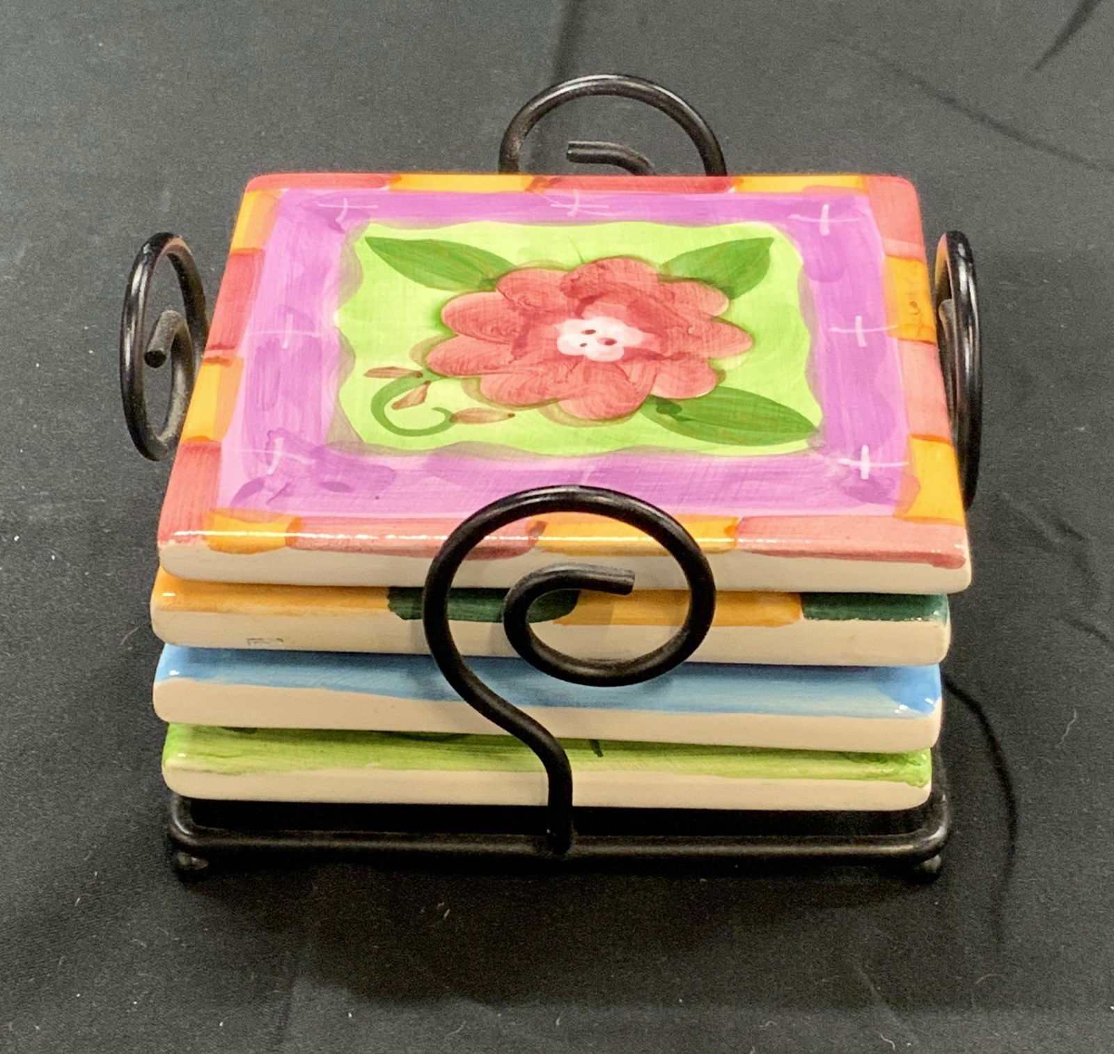 Group Lot PIMPERNEL Christmas Coasters, More, ENG: One set of 6 PIMPERNEL Christmas coasters in original packaging. Coasters feature poinsettia flowers, holly, and pinecones. Made of acrylic, made in England, very light wear consistent with use. Coast