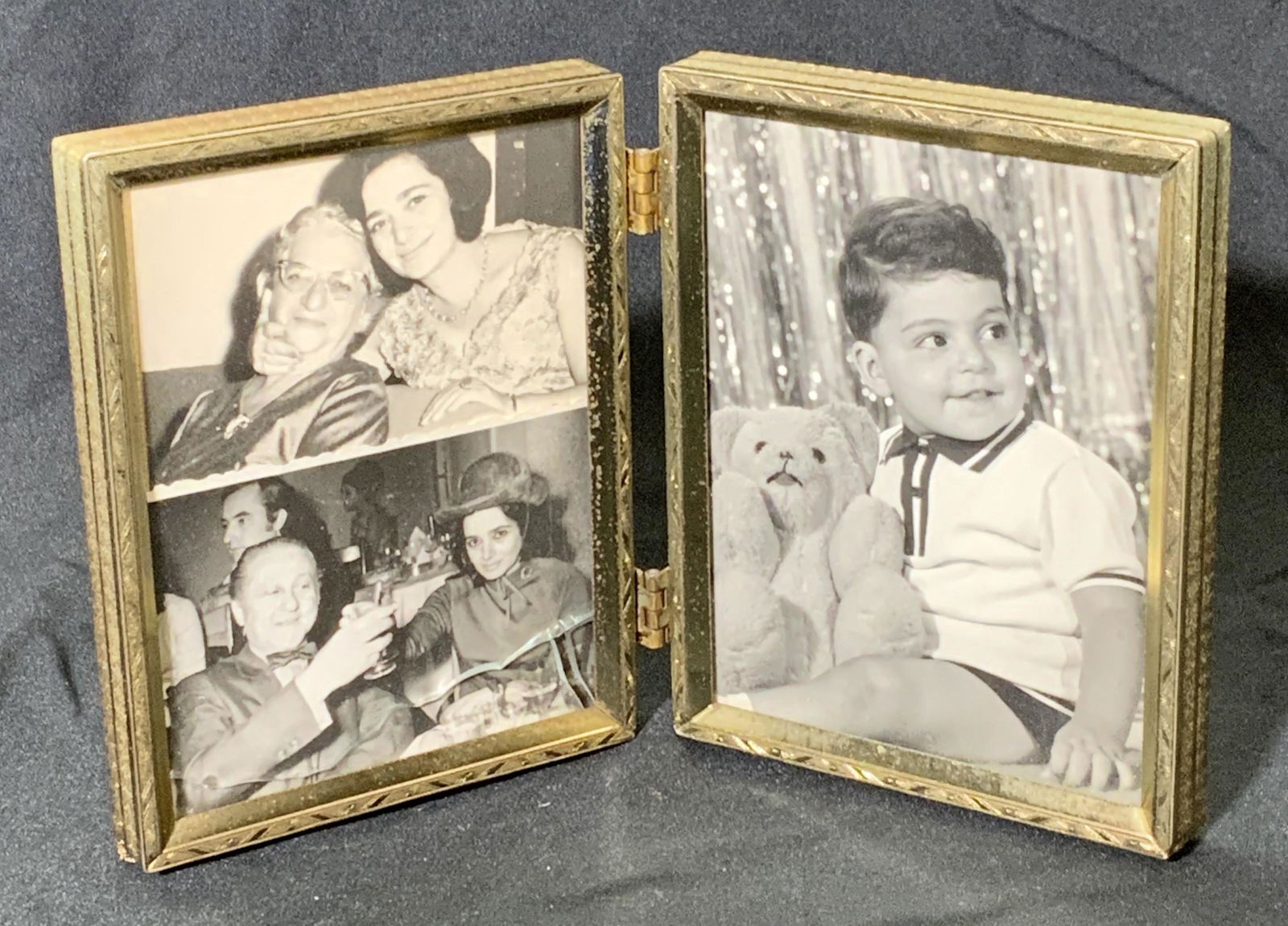 Vintage Gold Tone Photo Frame w/ Photographs (1 of 7)