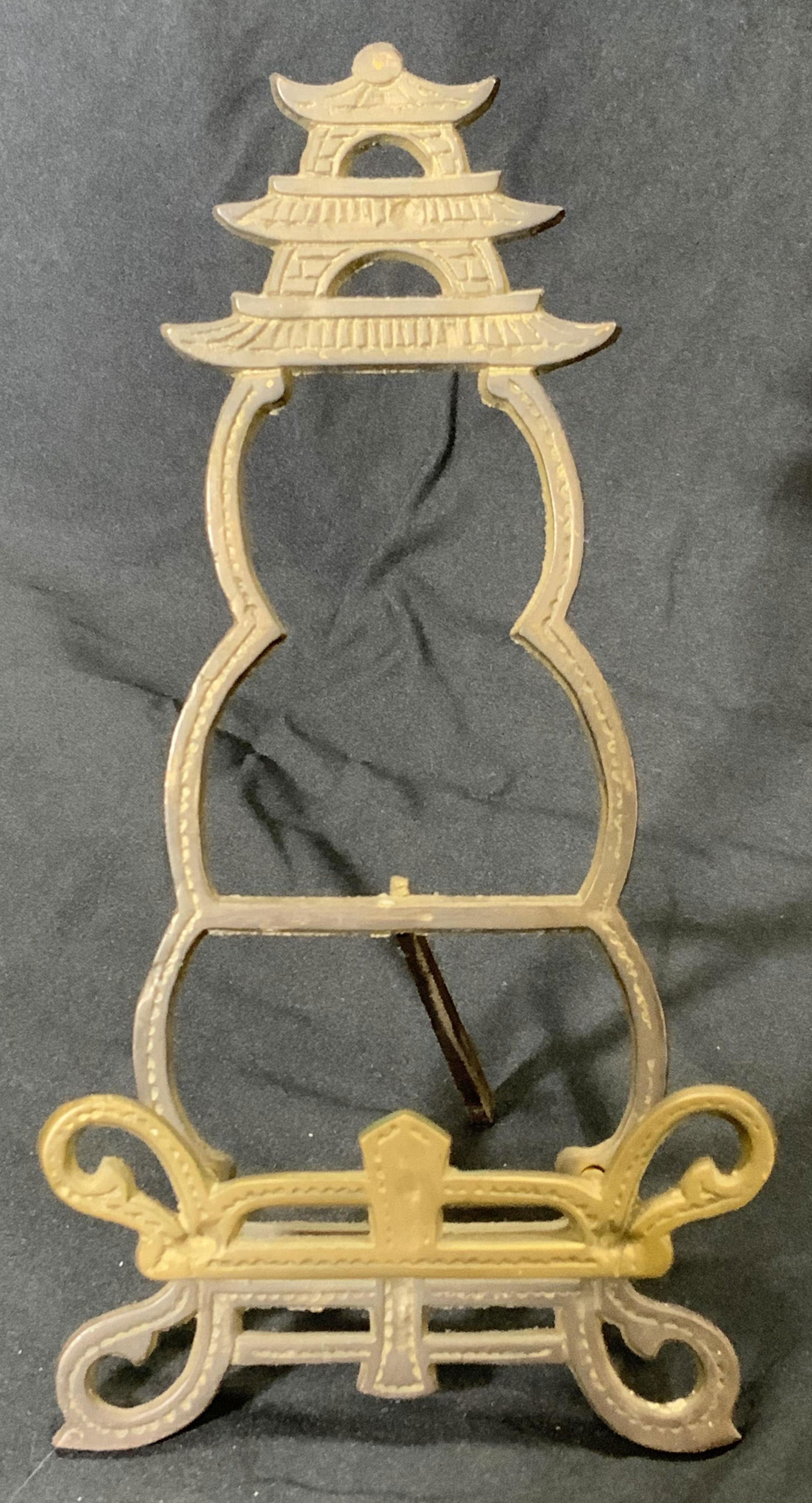 Vintage Asian Motif Brass Easel, Stand (1 of 6)