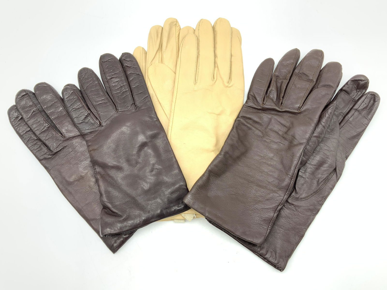 3pair Genuine Leather Gloves Lord & Taylor & More (1 of 10)