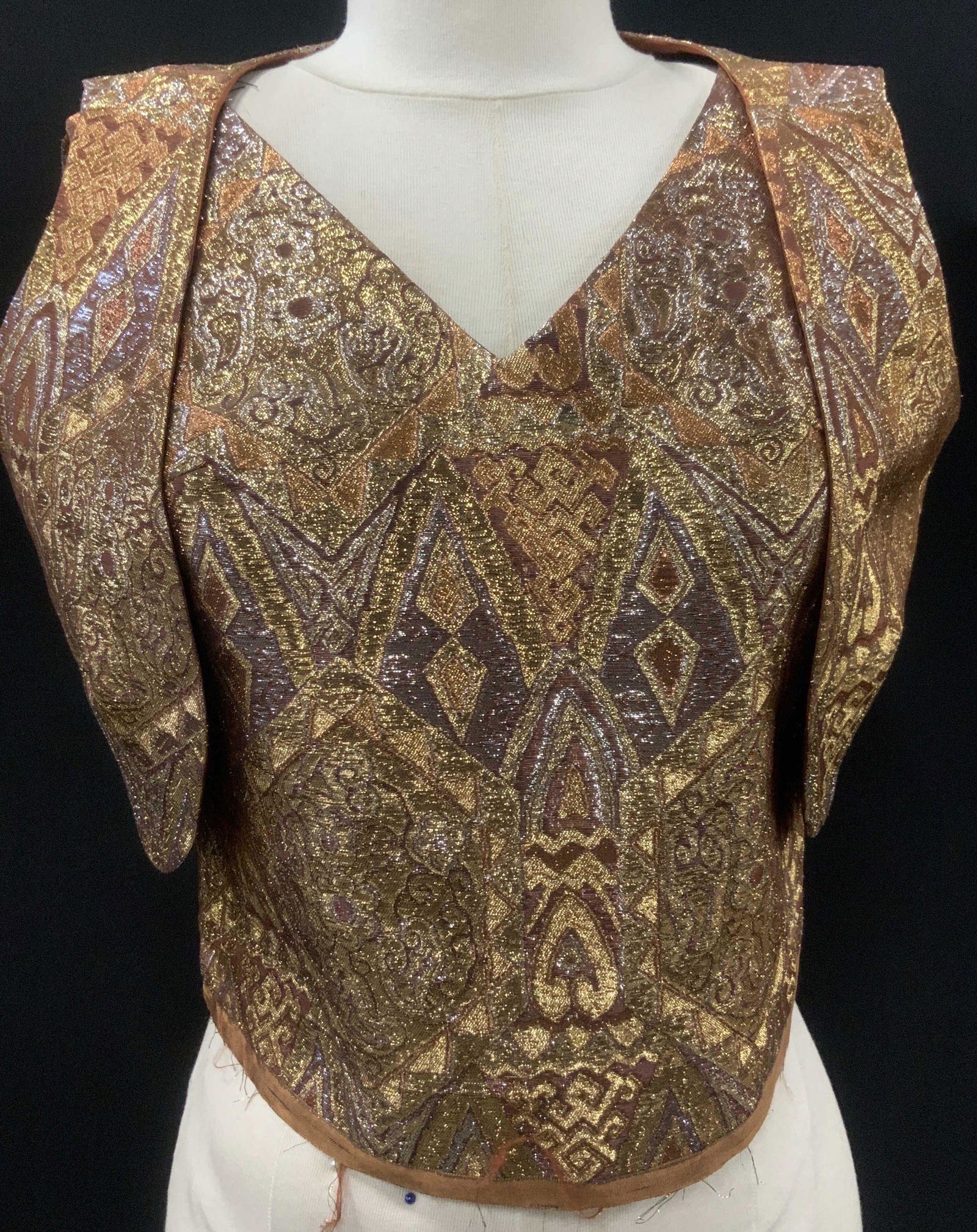 Handmade 3 Piece Indian Style Metallic Skirt Suit (1 of 8)