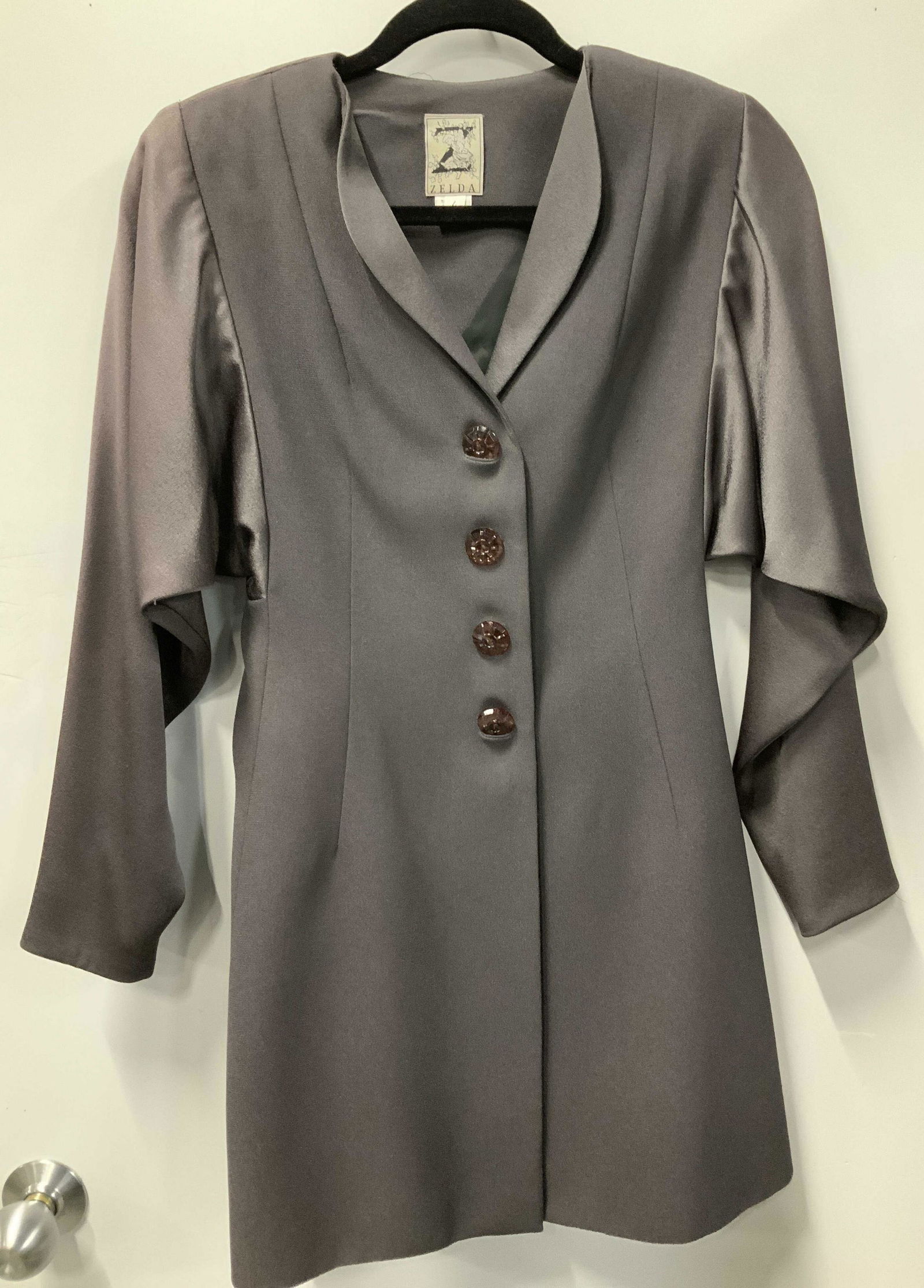 ZELDA Vintage Acetate Rayon Dressy Blazer Jacket (1 of 8)