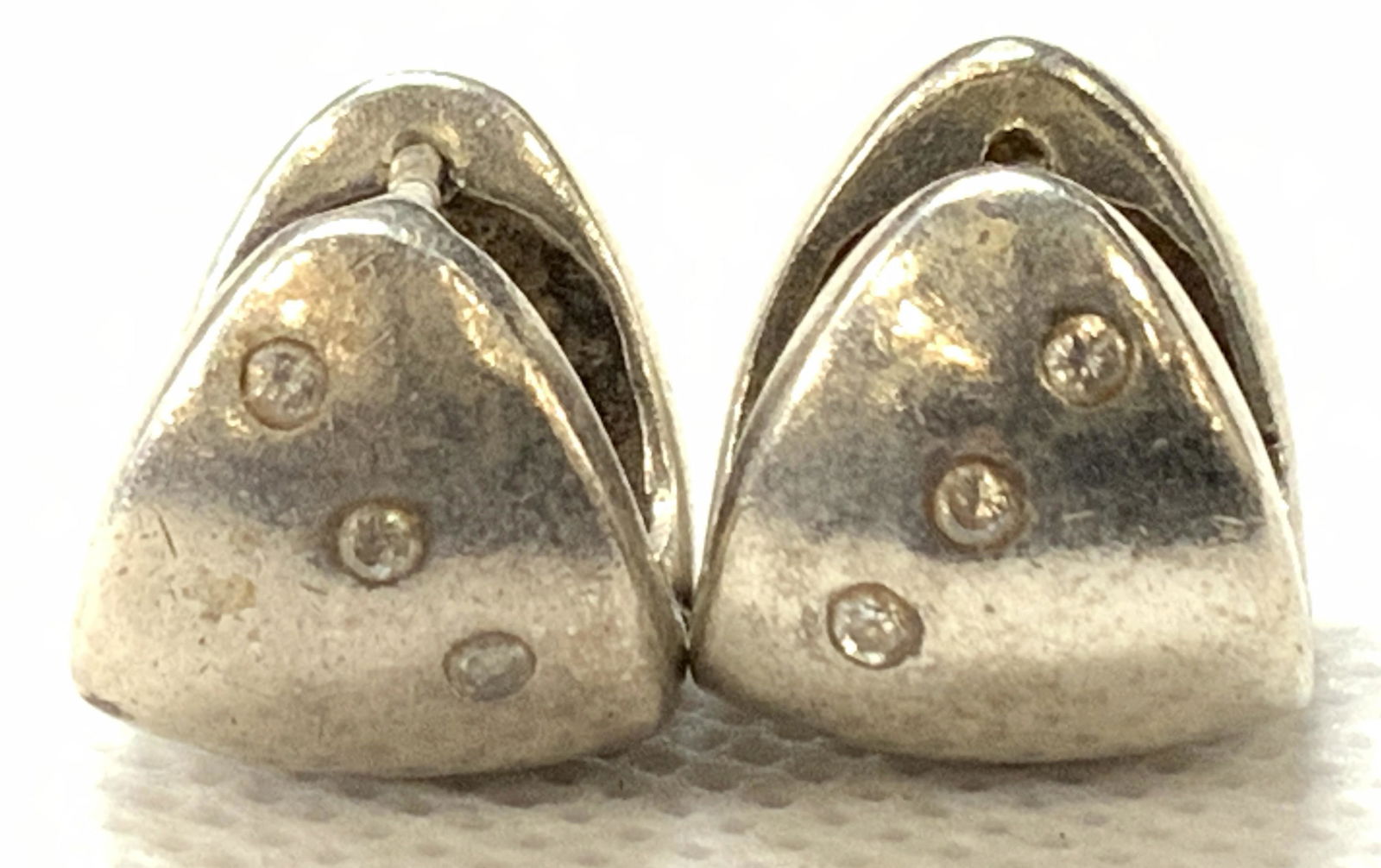 Sterling Silver & Encrusted Crystal Cuff Earrings (1 of 6)