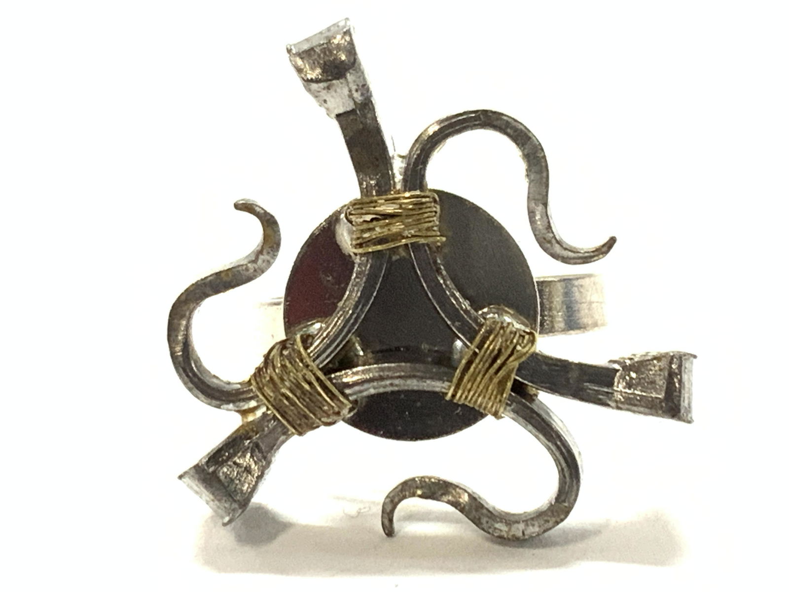 Vintage Hand Crafted Metal Statement Ring (1 of 4)
