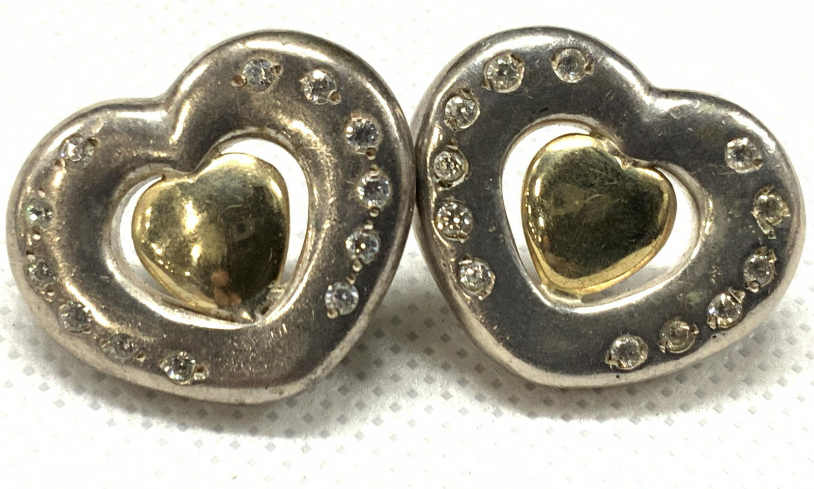 Sterling Silver Heart Stud Earrings (1 of 5)