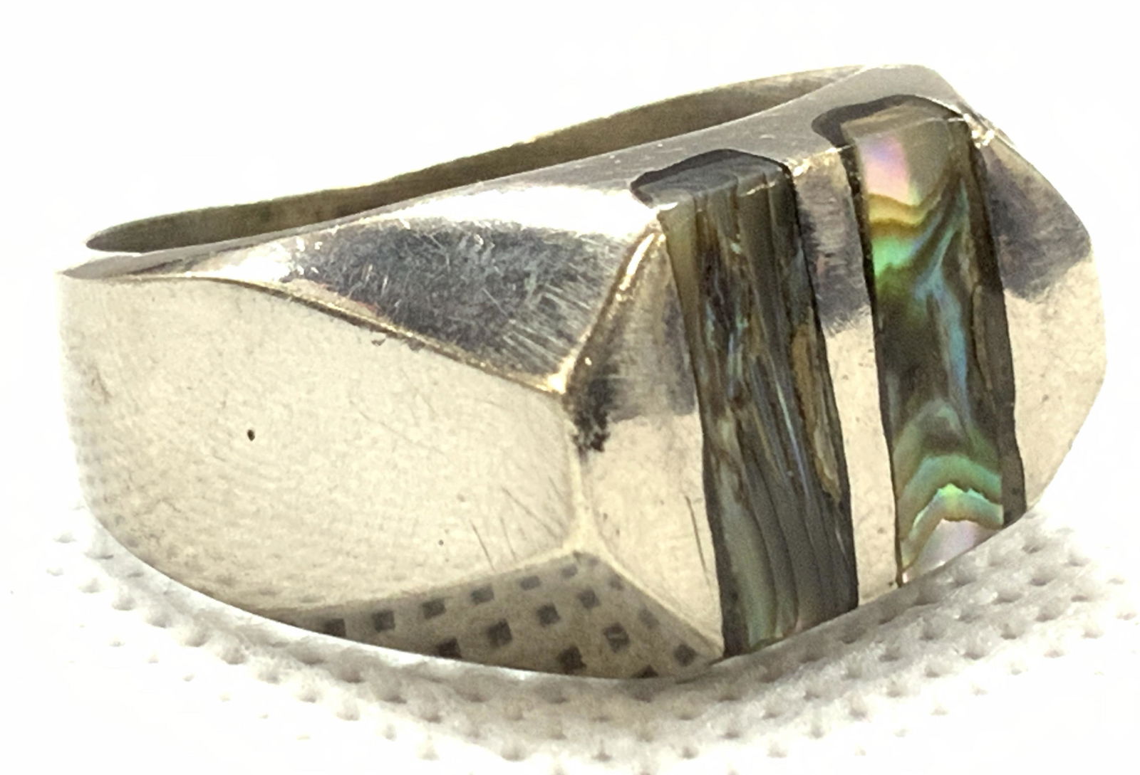 Size 10.5 Vintage Abalone Ring, Mexico (1 of 5)