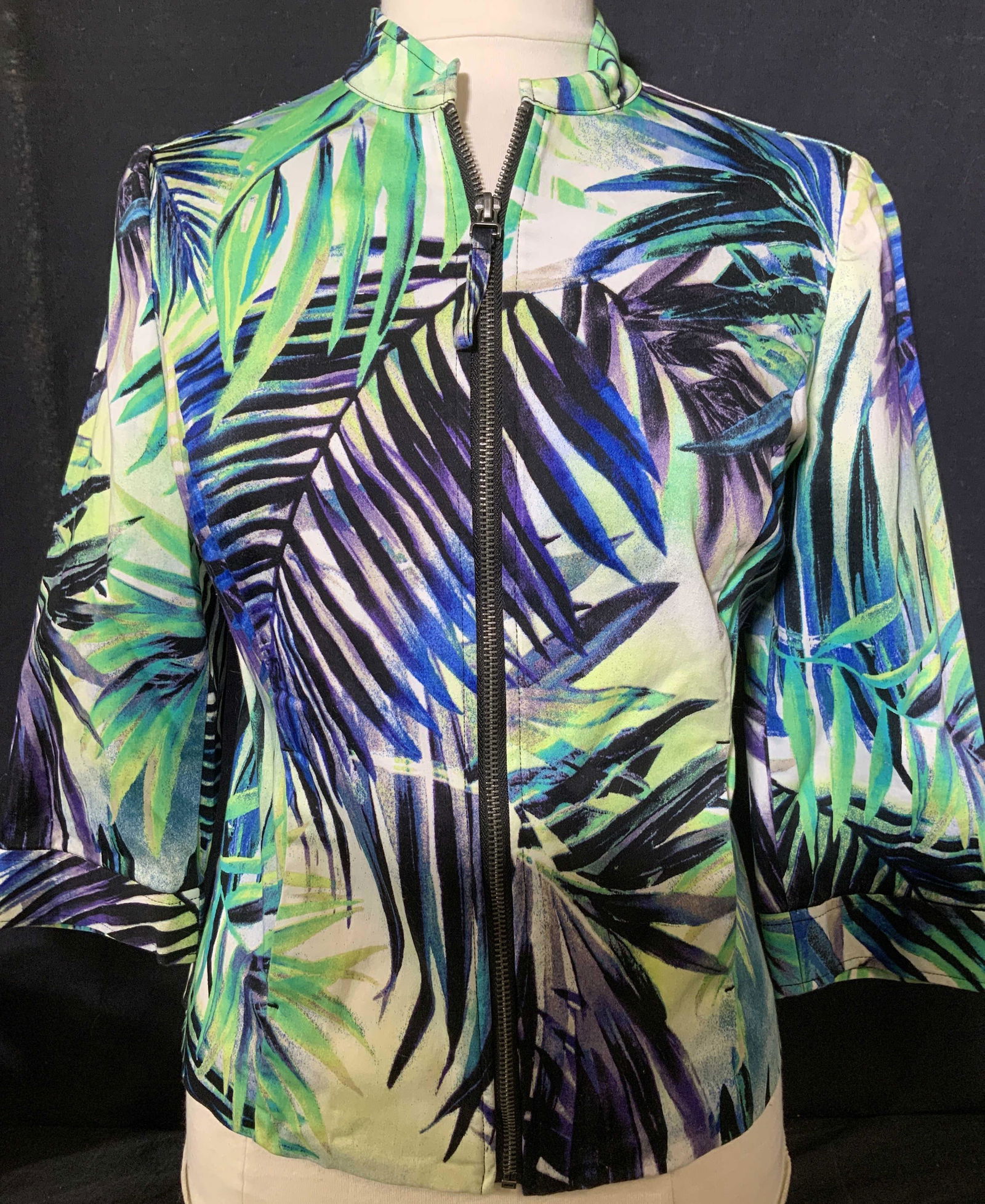 CHICOs Palm Tree Print Cotton Jacket (1 of 5)