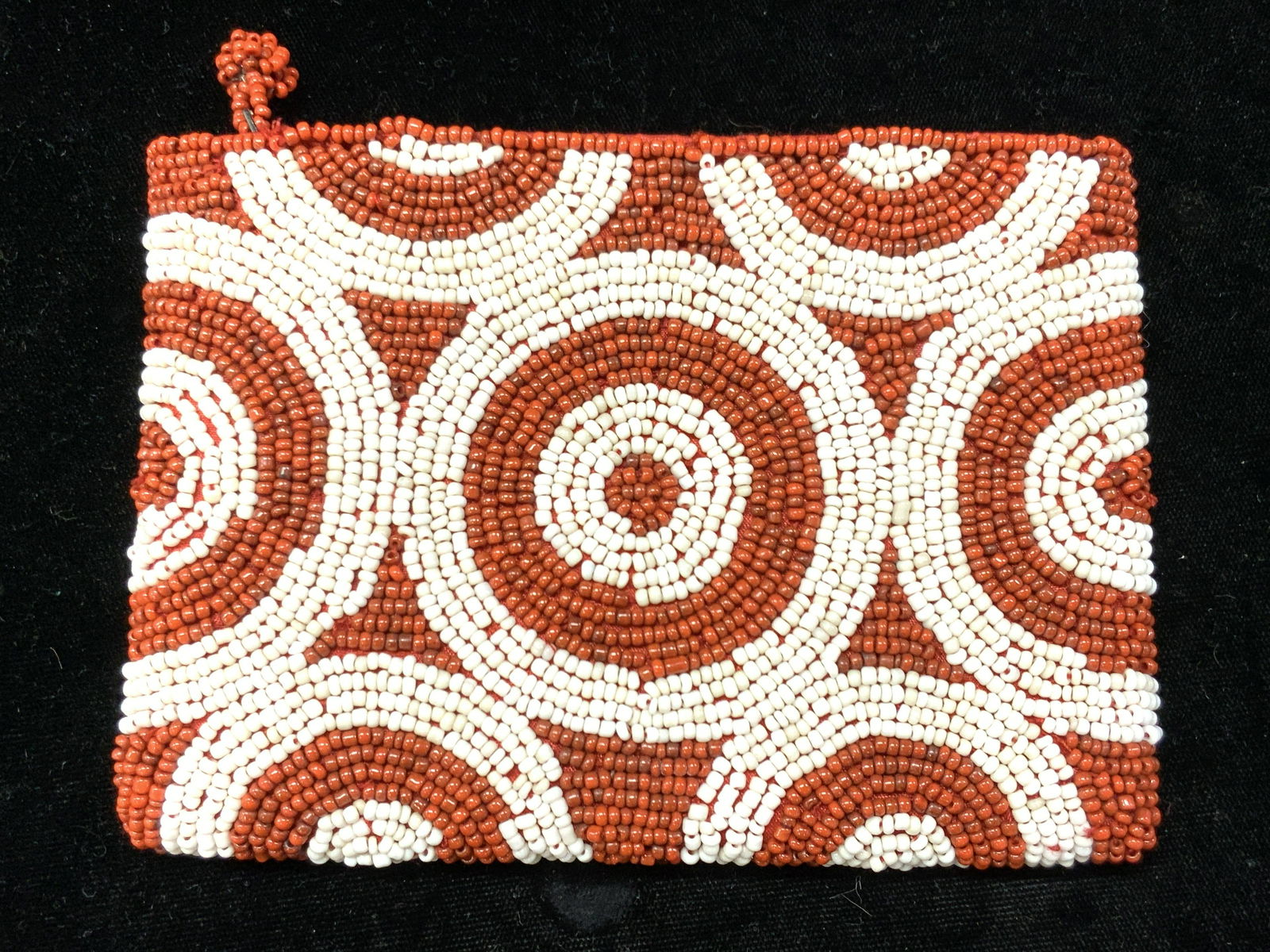 Vintage YKK Signed Woven Seed Bead Coin Purse (1 of 5)