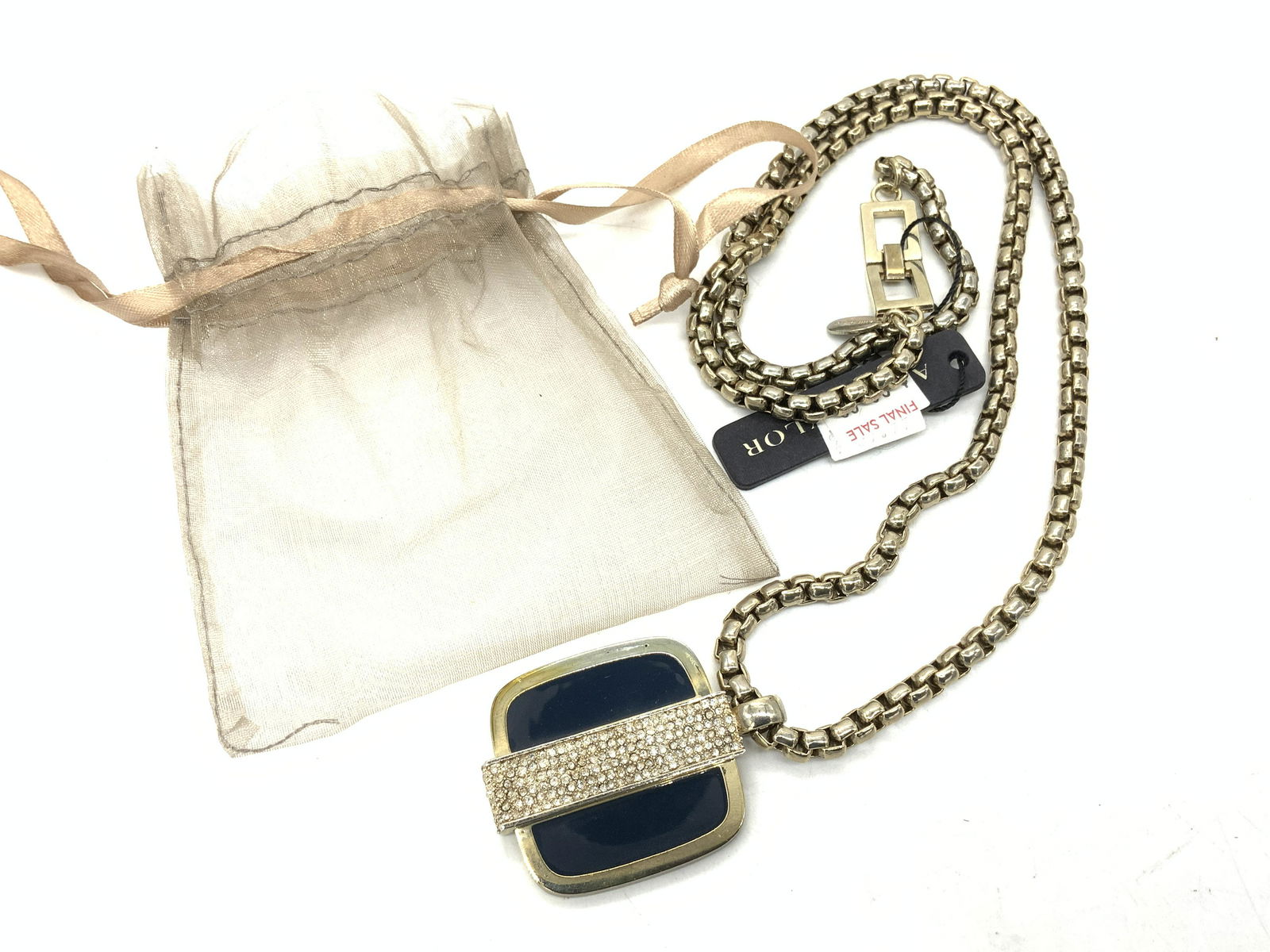 ANN TAYLOR Box Chain Statement Necklace NWT (1 of 5)