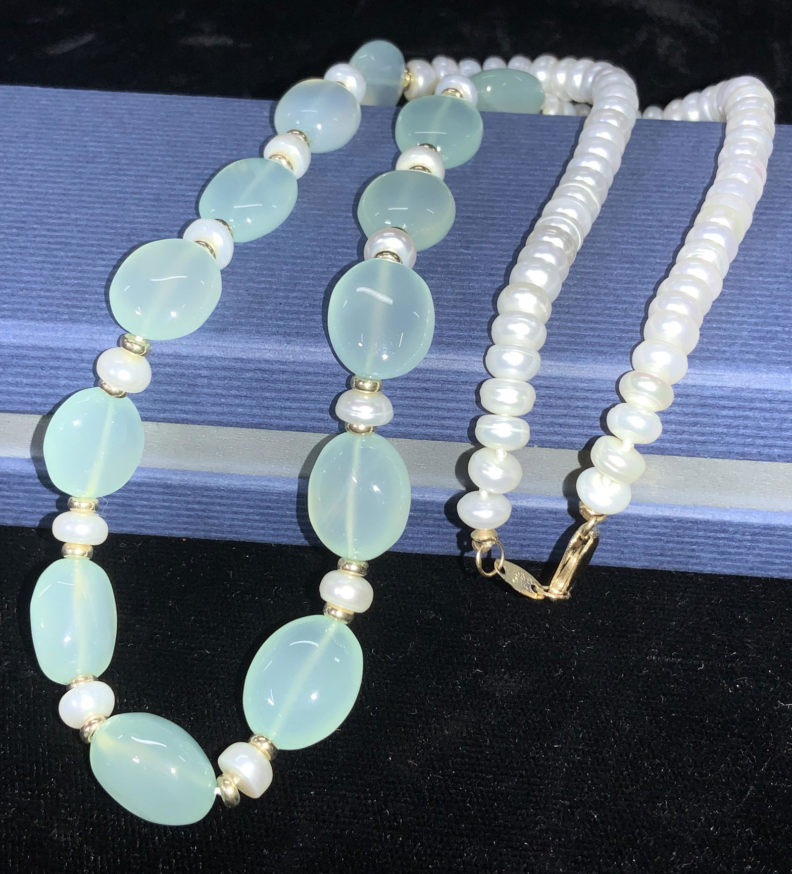 ZOE B Pearl & Natural Stone Necklace, 14k Box (1 of 7)