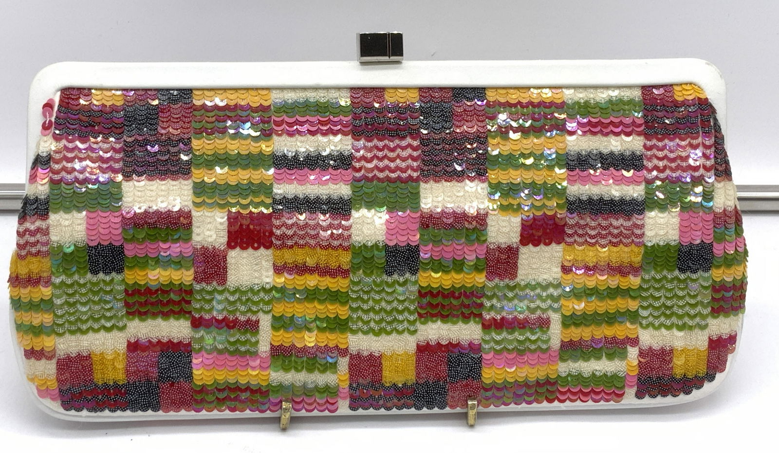 LAMBERTSON TRUEX Sequin Clutch Purse, IT (1 of 8)