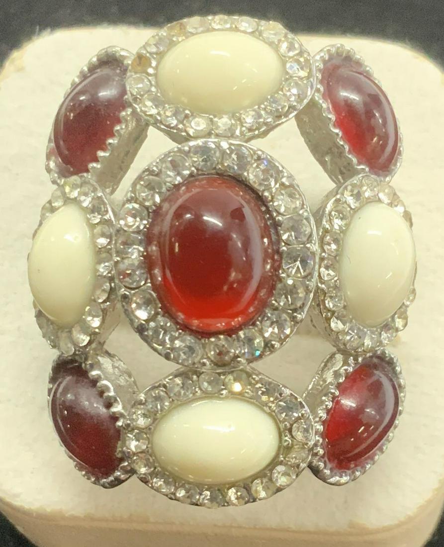Bejeweled Cabochon & Crystal Royal Statement Ring (1 of 6)