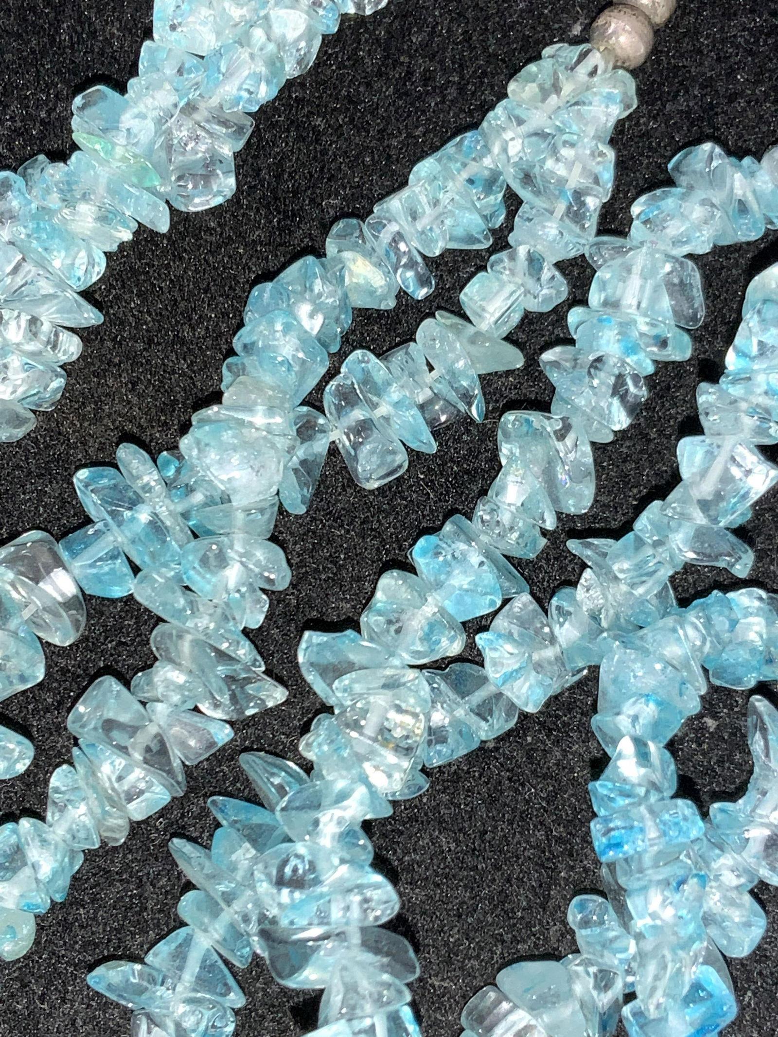 Sterling Silver Polished Stone Rope Necklace (1 of 6)