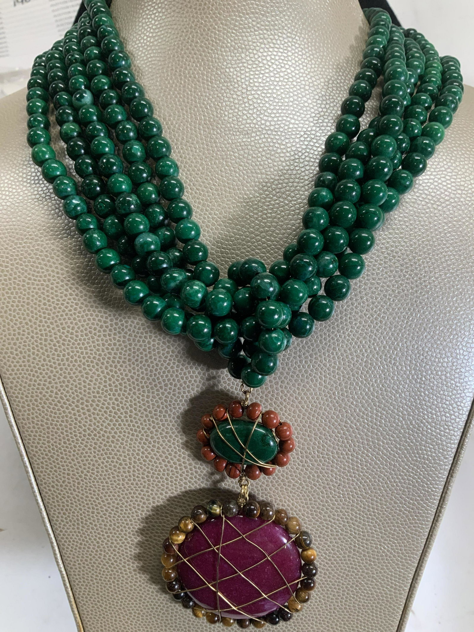 Stein BLYE Semi Precious Stone Pendant Necklace (1 of 7)