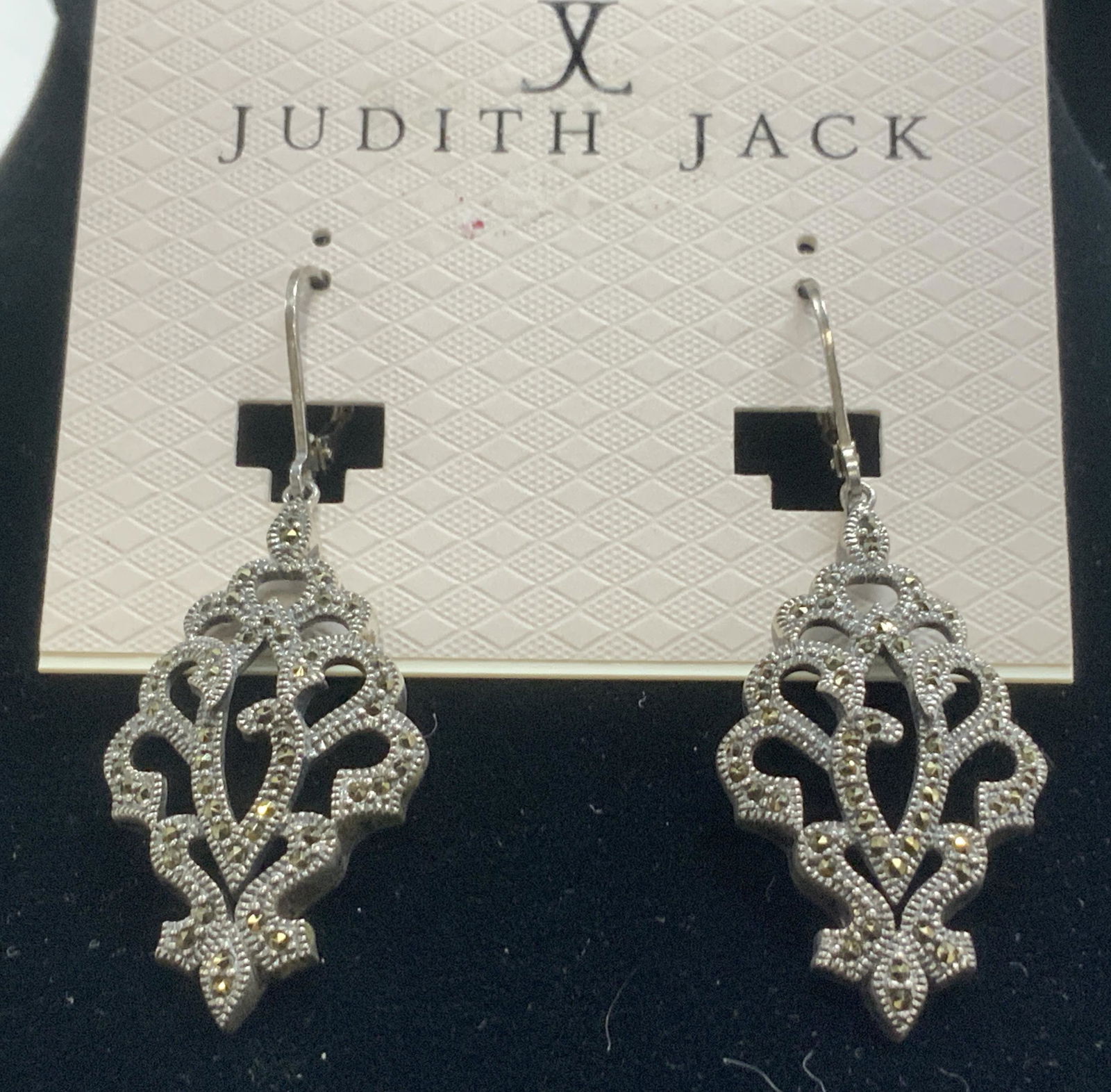 Judith JACK Sterling Marcasite Dangle earrings (1 of 4)