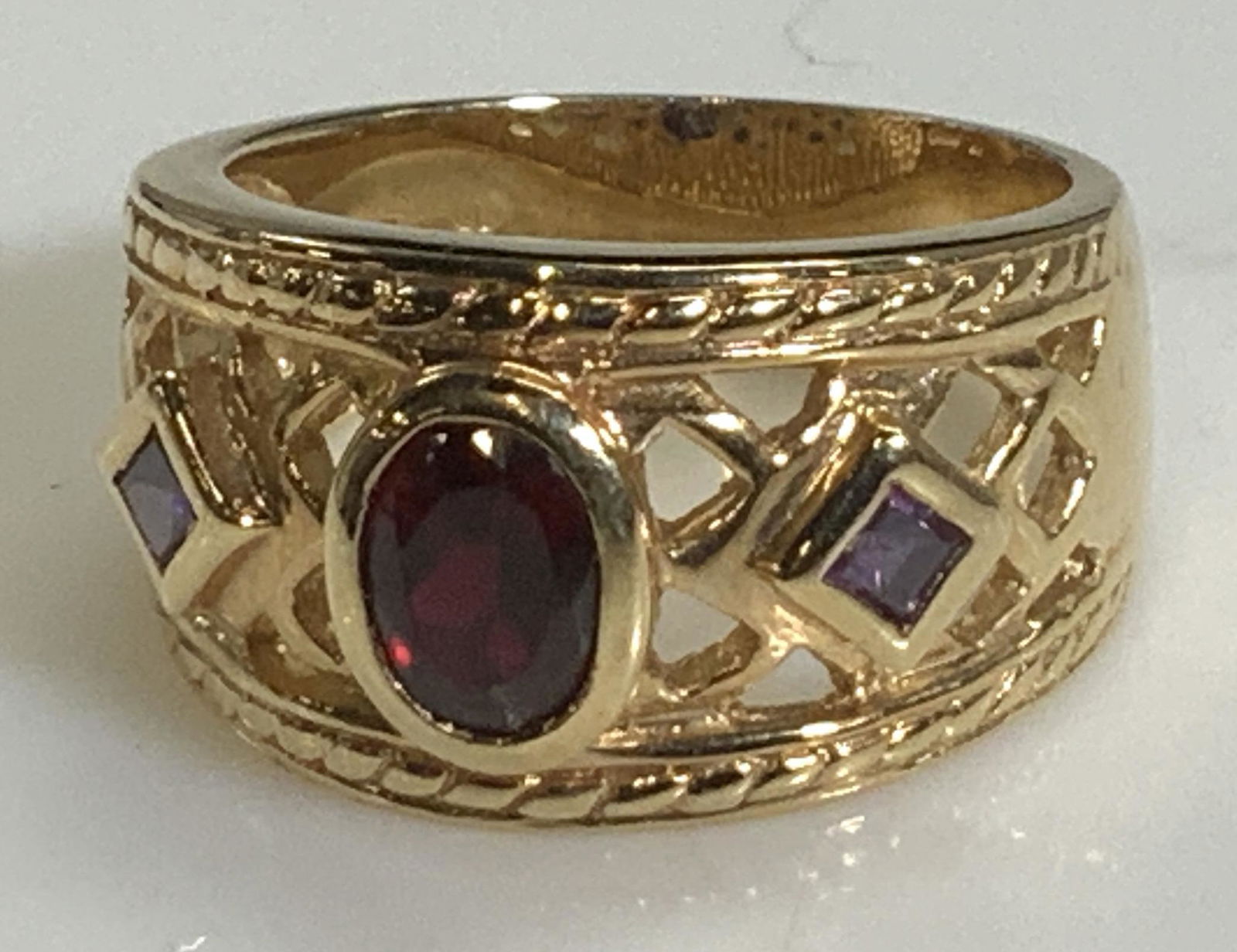 Vermeil over Sterling Silver Topaz Ring (1 of 5)