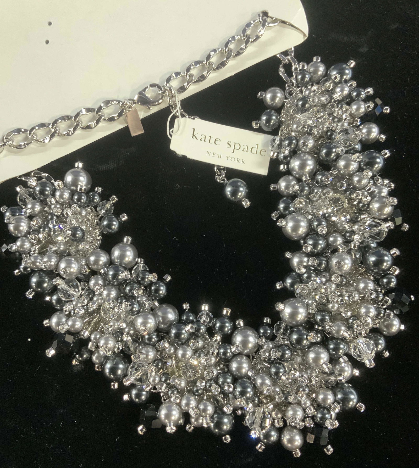 KATE SPADE Faux Pearl/Crystal Statement Choker (1 of 6)