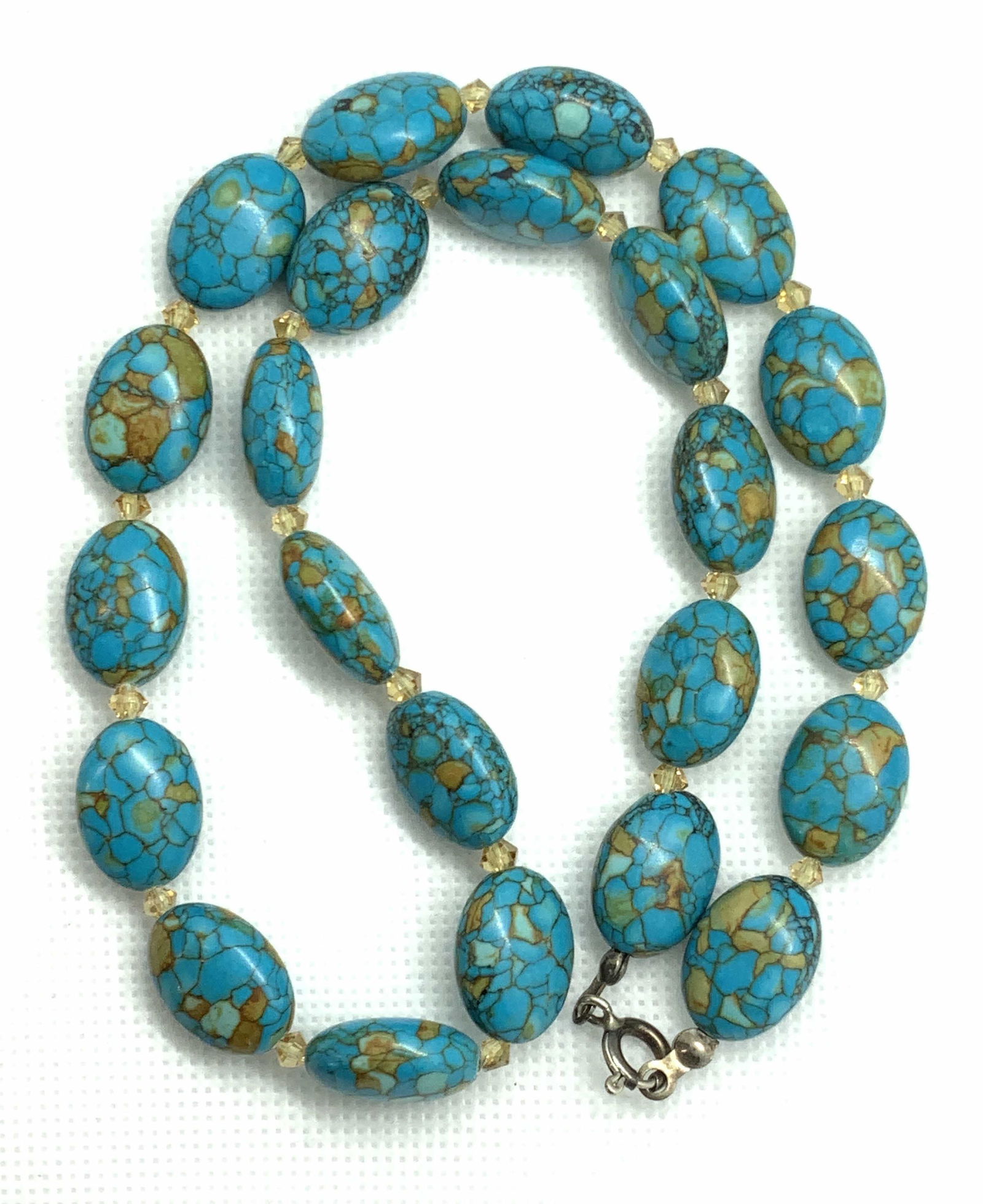 Sterling Silver Natural Stone Beaded Necklace (1 of 7)