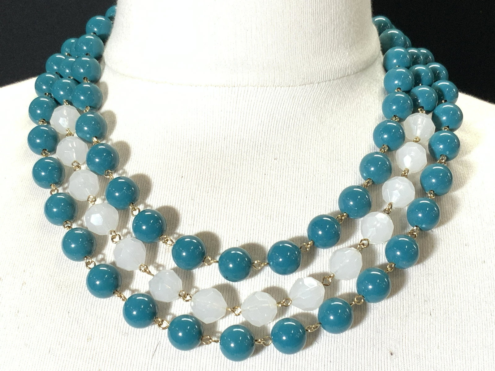 LYDELL Signed Multi Strand Costume Beaded Necklace (1 of 3)