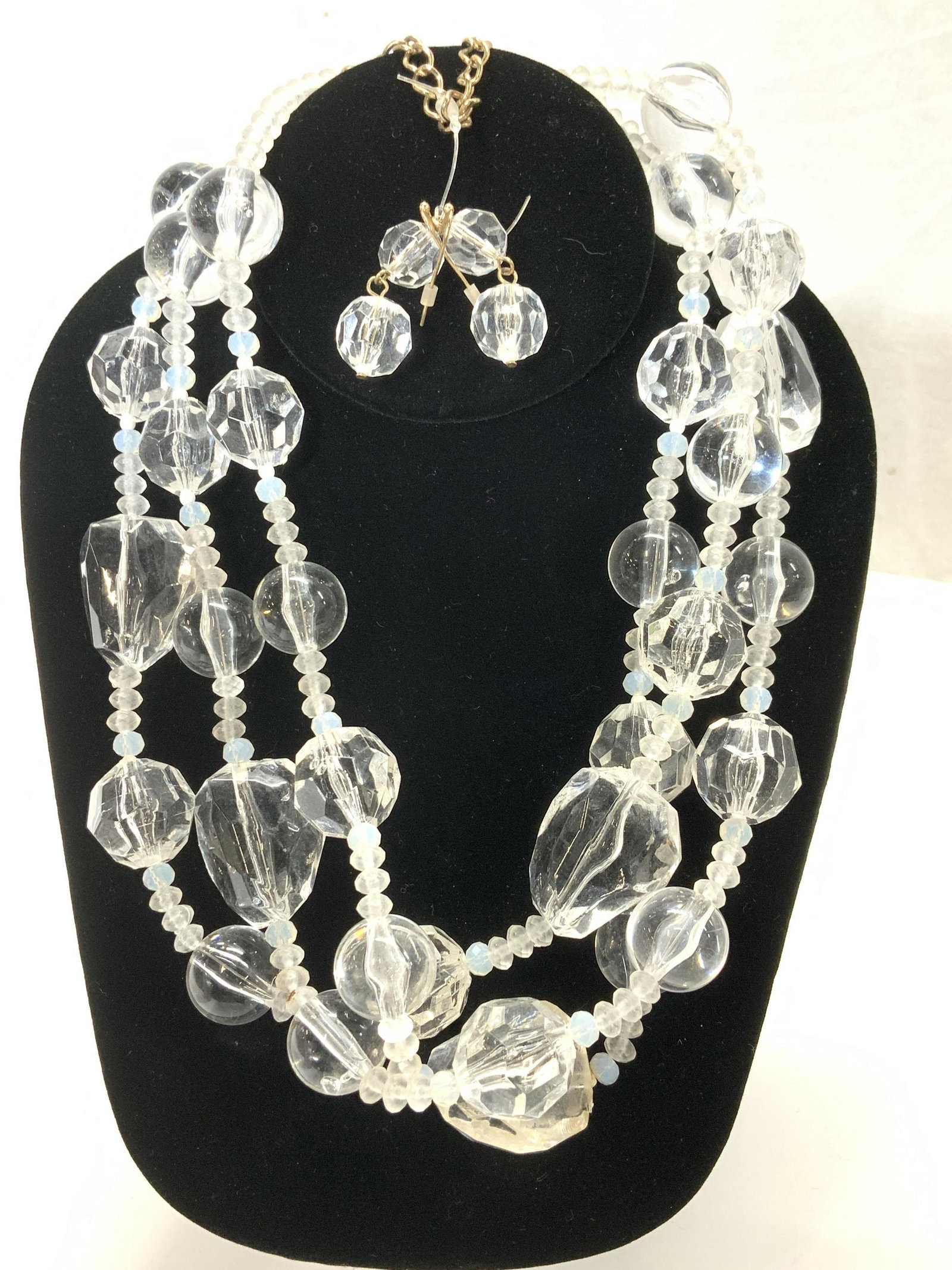 Chunky Bead Jewelry Set, Necklace + Earrings (1 of 5)