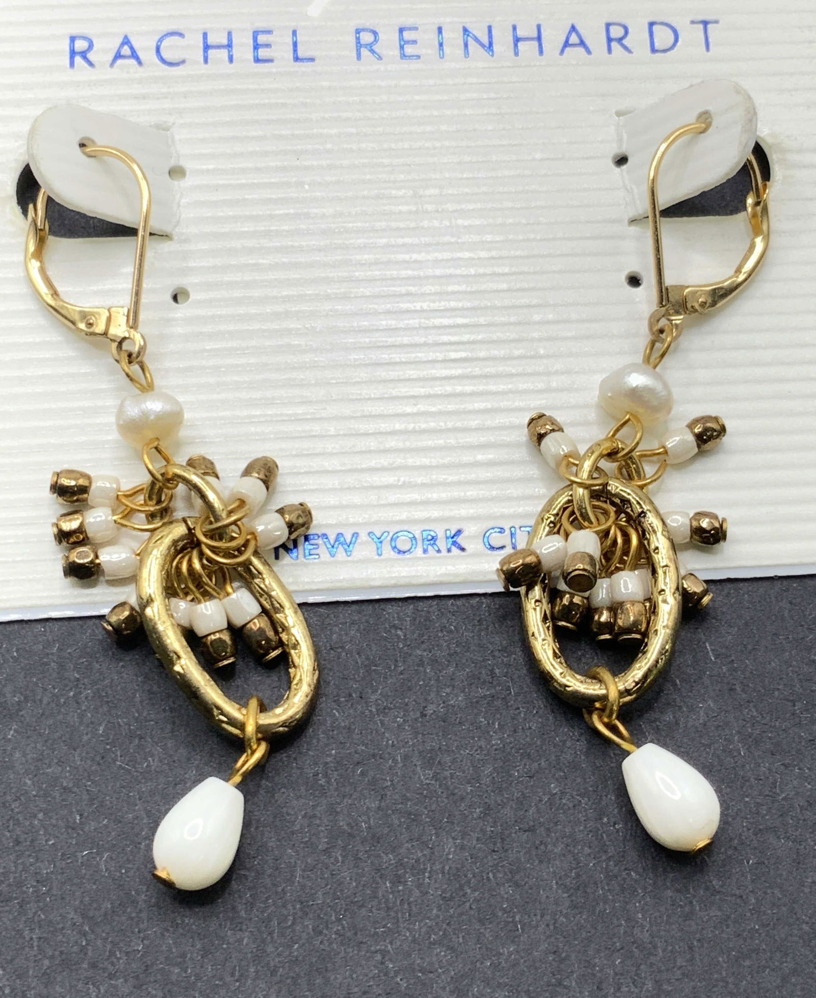 RACHEL REINHARDT NWT Beaded Dangle Drop Earrings (1 of 8)