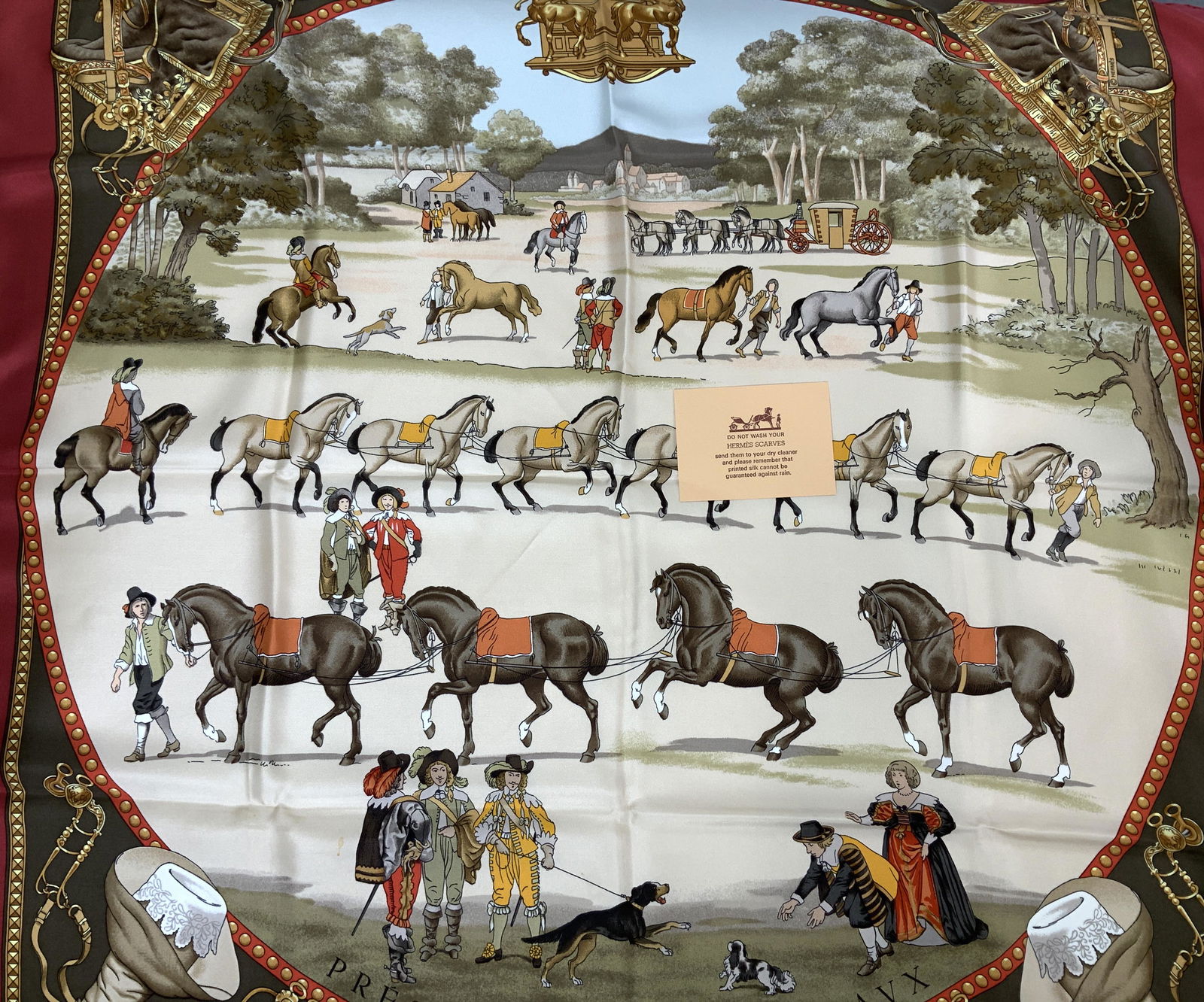 HERMES PARIS New Org Box Sgn CHEVAVX Silk Scarf (1 of 15)