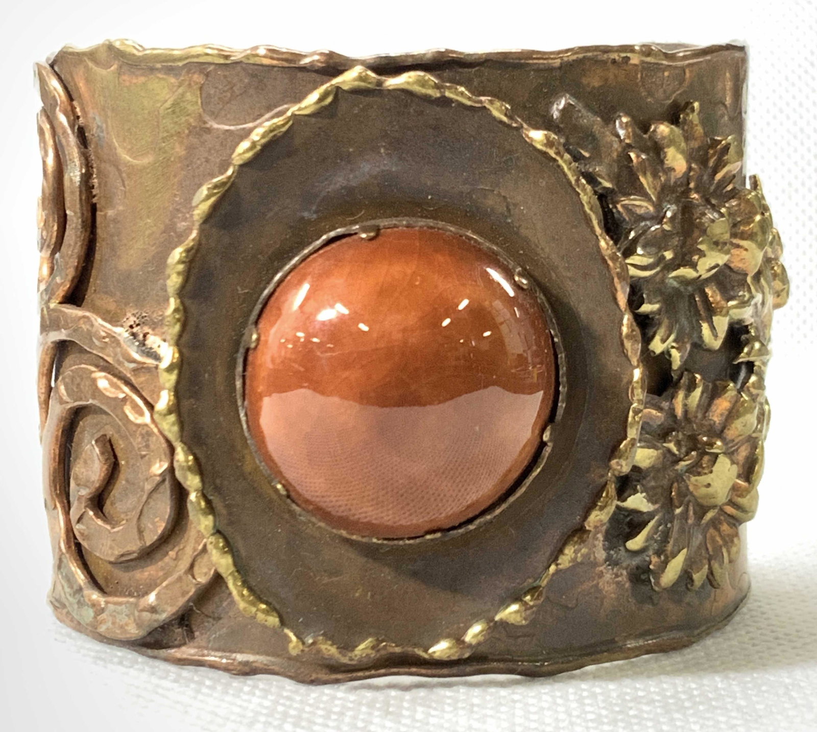 Hand Crafted Copper & Brass Natural Stone Bangle (1 of 8)