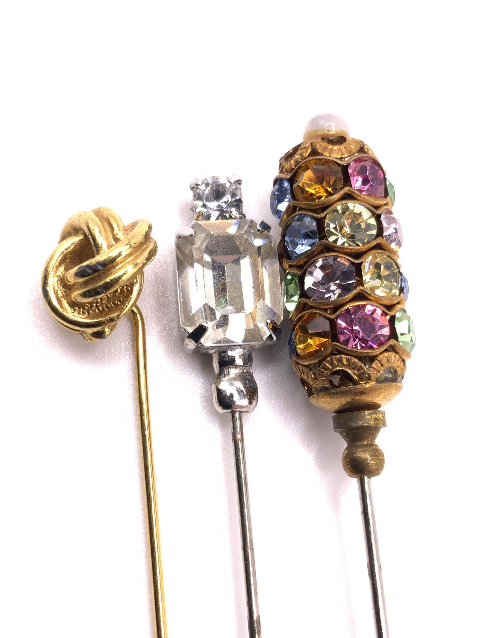 Lot 3 Vintage Hat / Stick Pins, MONET & More (1 of 11)