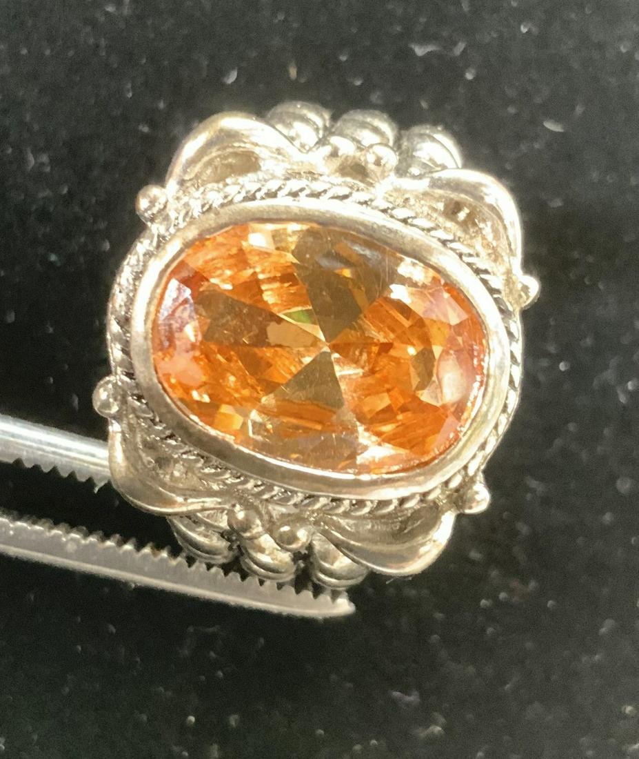 FAS Sterling Silver Mandarin Statement Ring,sgn (1 of 5)