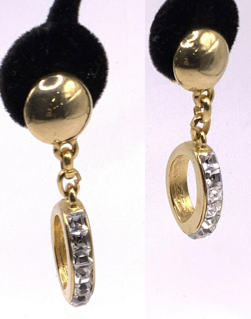Vintage Oval Form Dangle Drop Crystal Earrings (1 of 11)