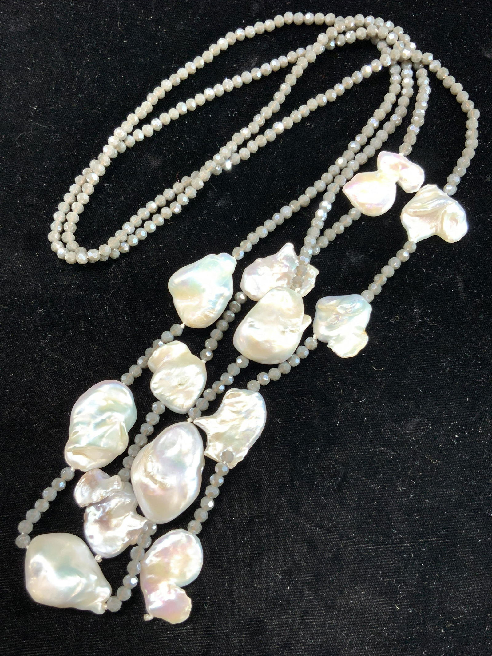 Ultra Baroque Freshwater Pearl Lariat Necklace (1 of 12)