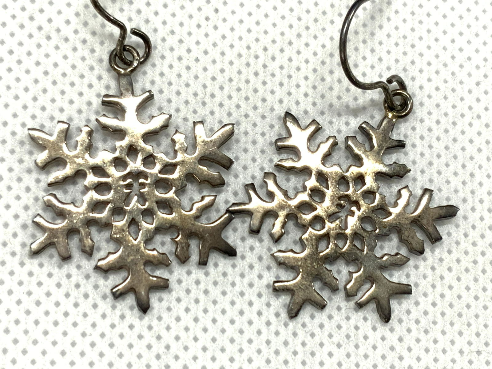 Sterling Silver Snow Flake Dangle Earrings (1 of 5)