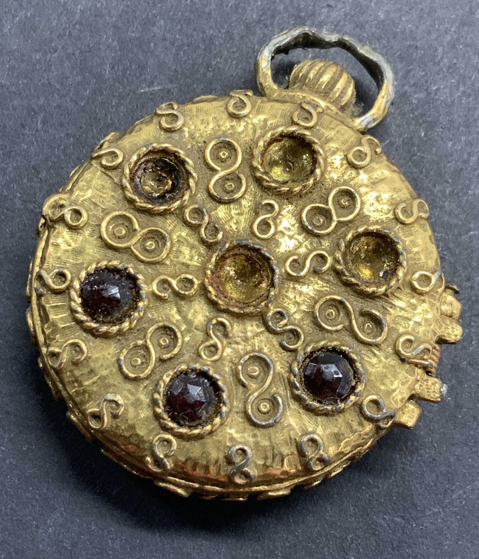 Gilt Vintage FOB Infinity Pendant, Renaissance (1 of 5)