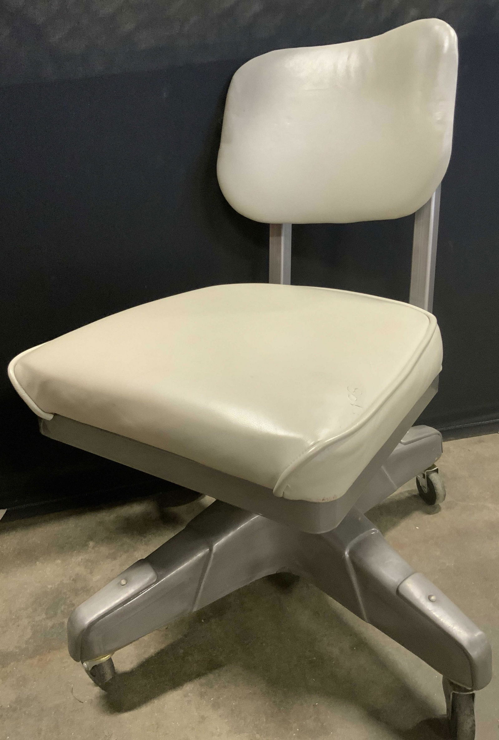 Vintage Leather Rolling Office Chair (1 of 20)