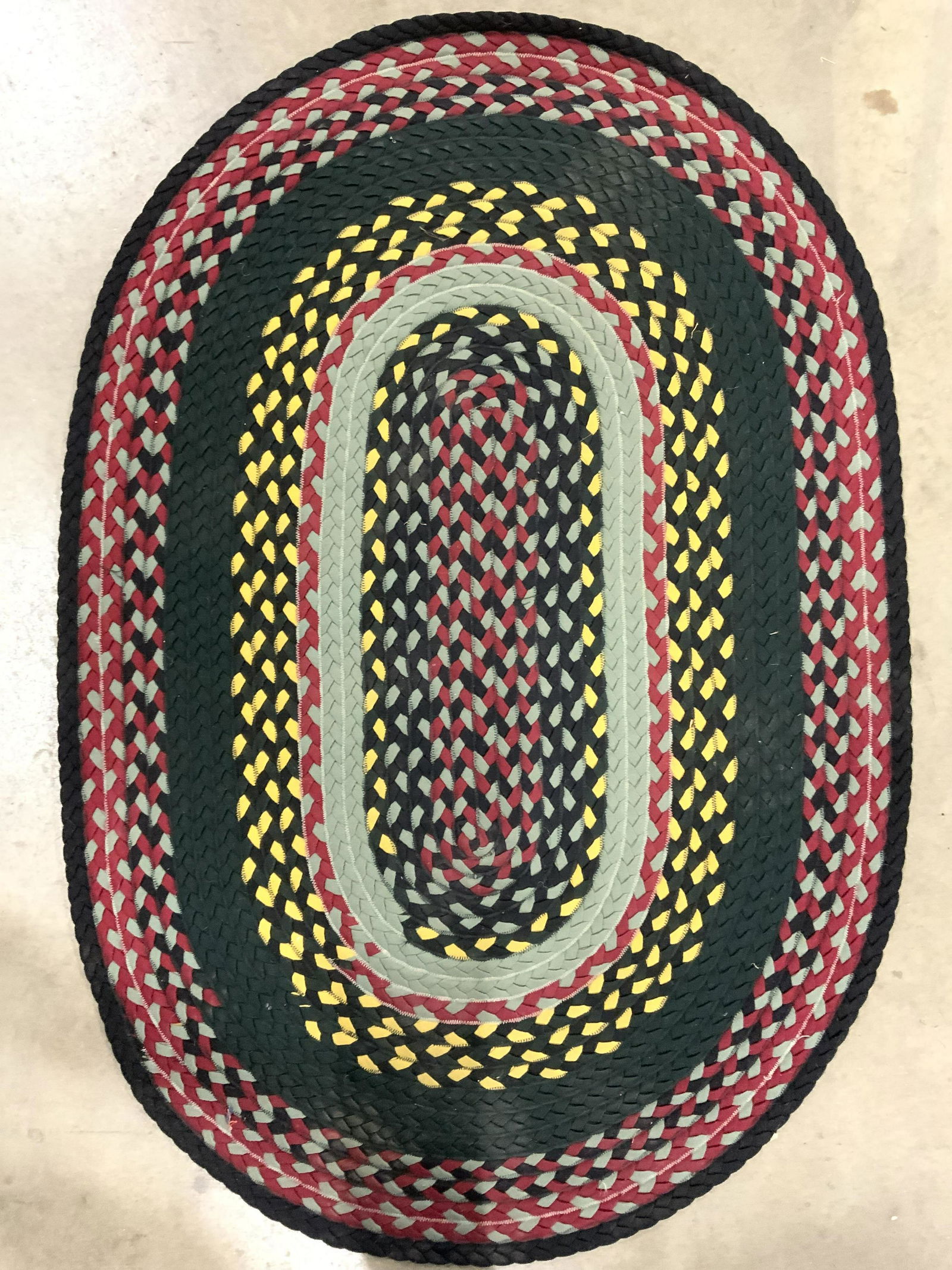 Oval Multi Toned Braided Area Rug (1 of 10)