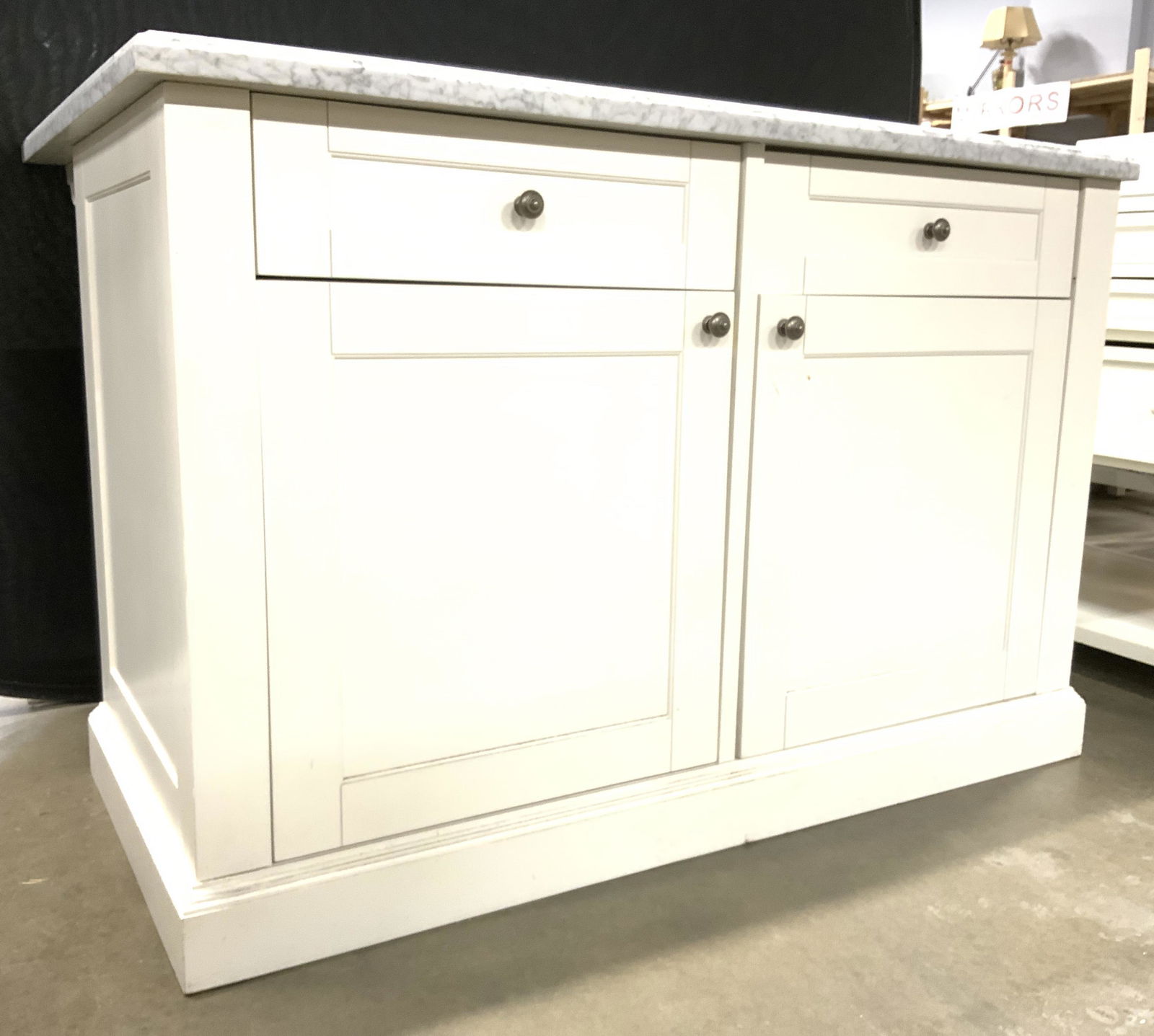 Picket Fence Quartz Top Pastry Island W Cabinets (1 of 12)