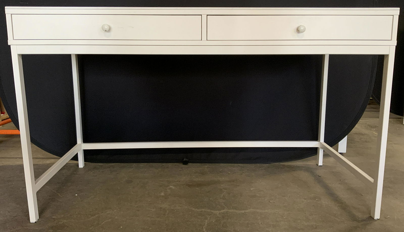 Two Drawer Desk In Picket Fence White (1 of 11)