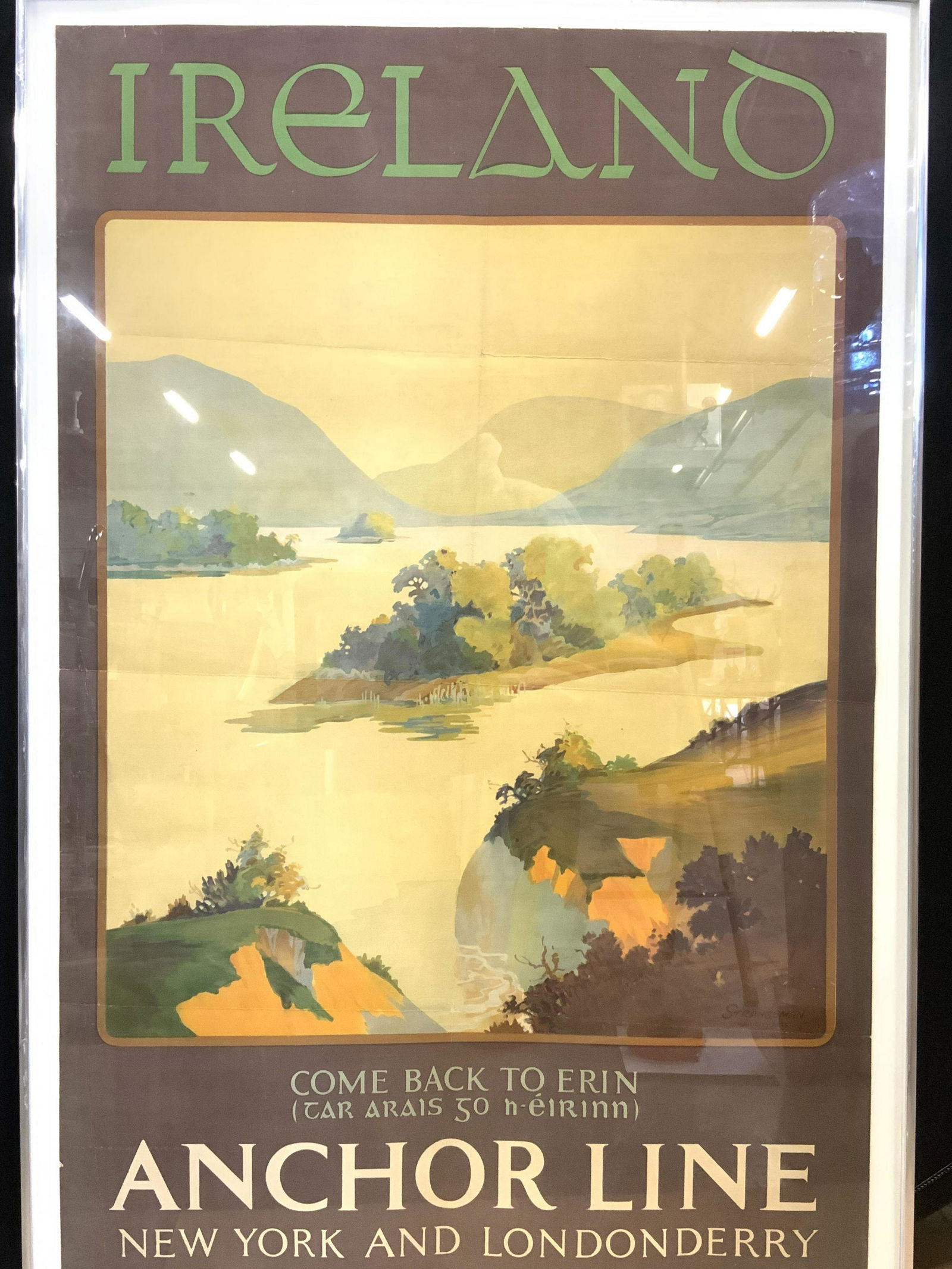 STRANGEMAN Ireland Anchor Line Vintage Litho. XL (1 of 10)
