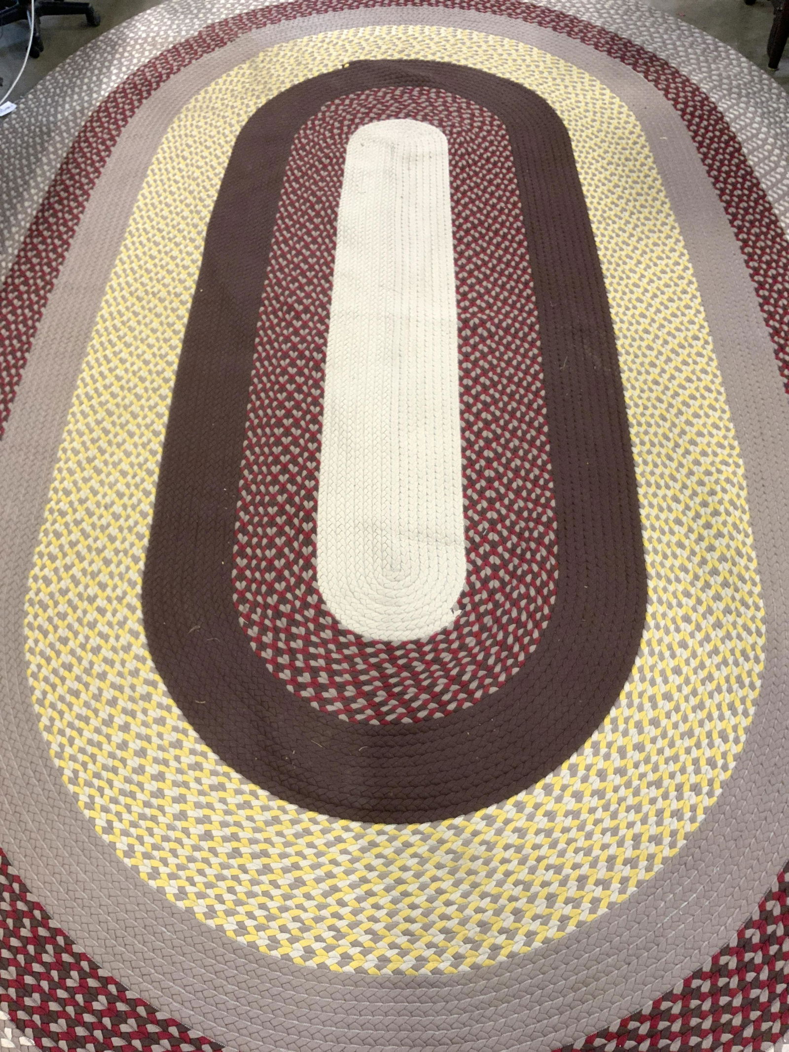 Oval Multi Toned Braided Room Size Area Rug (1 of 10)