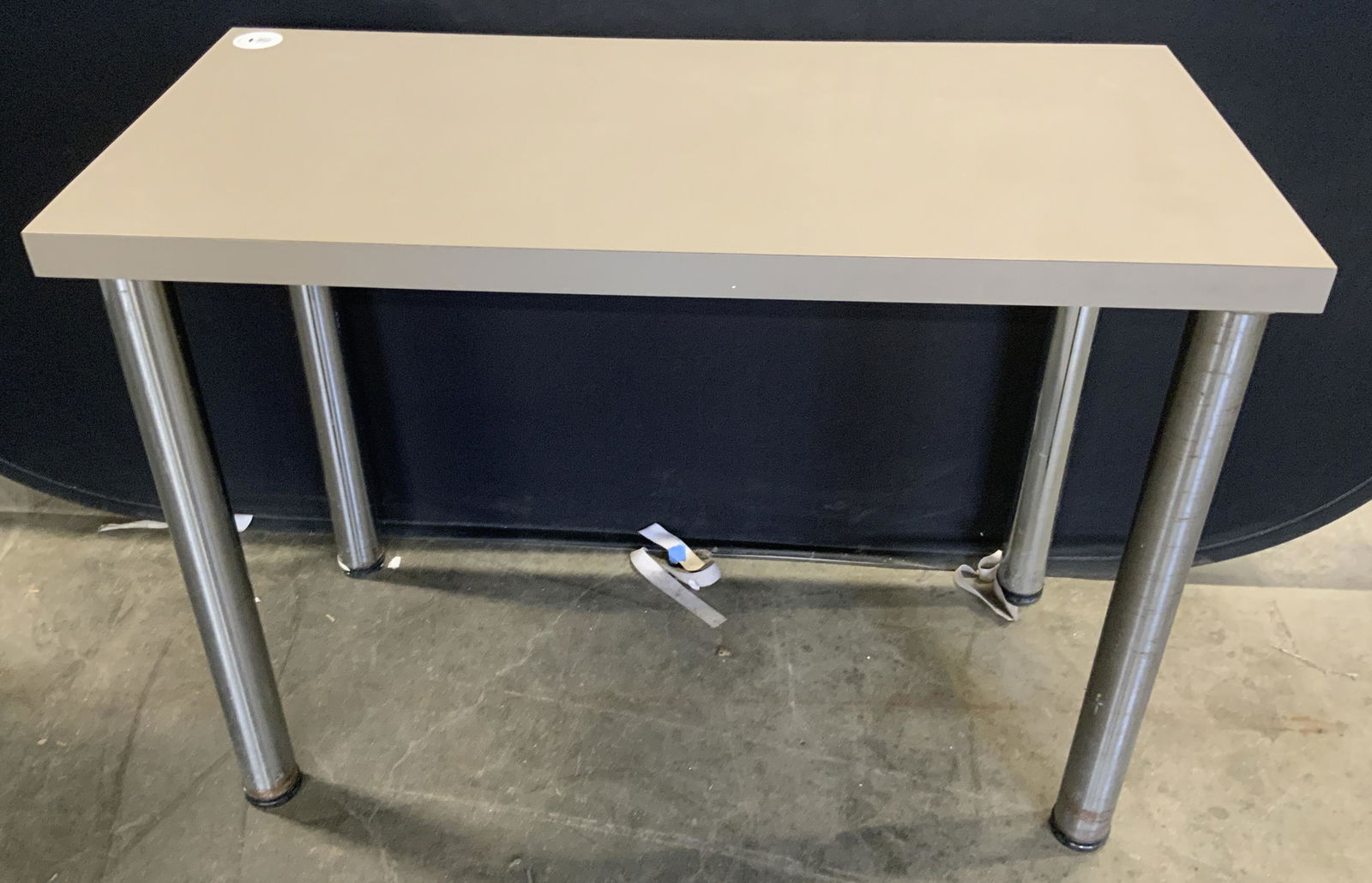 Industrial Rectangular Table W/ Chrome Tube Legs (1 of 18)