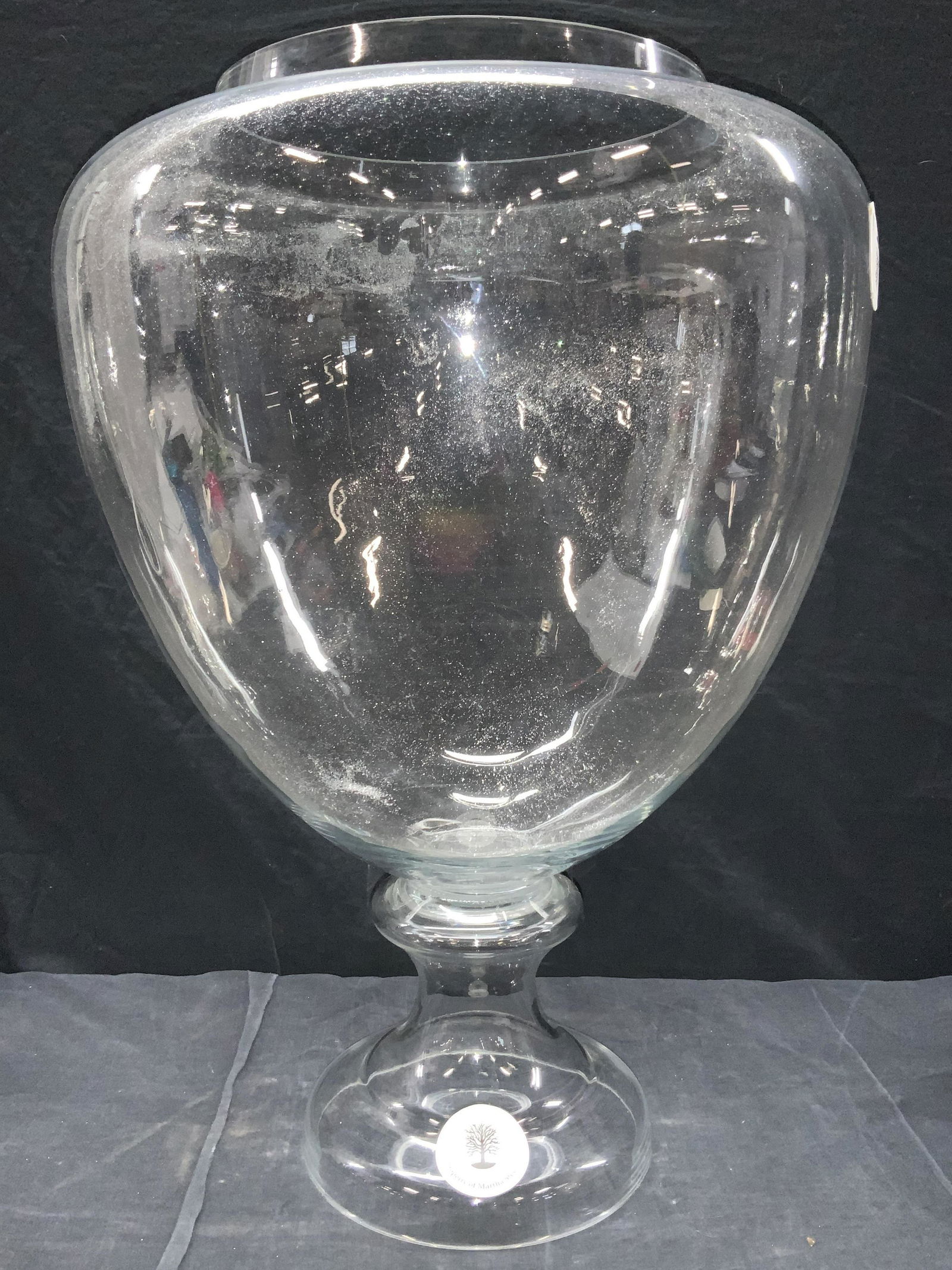 25 Inch Tall Glass Centerpiece Footed Vessel (1 of 6)