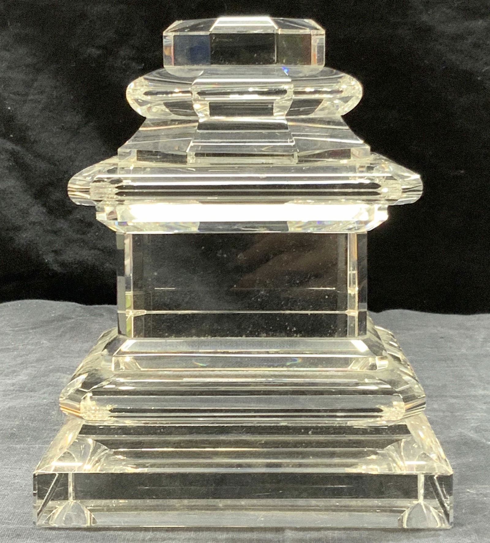 Crystal Pagoda Style Paperweight (1 of 7)