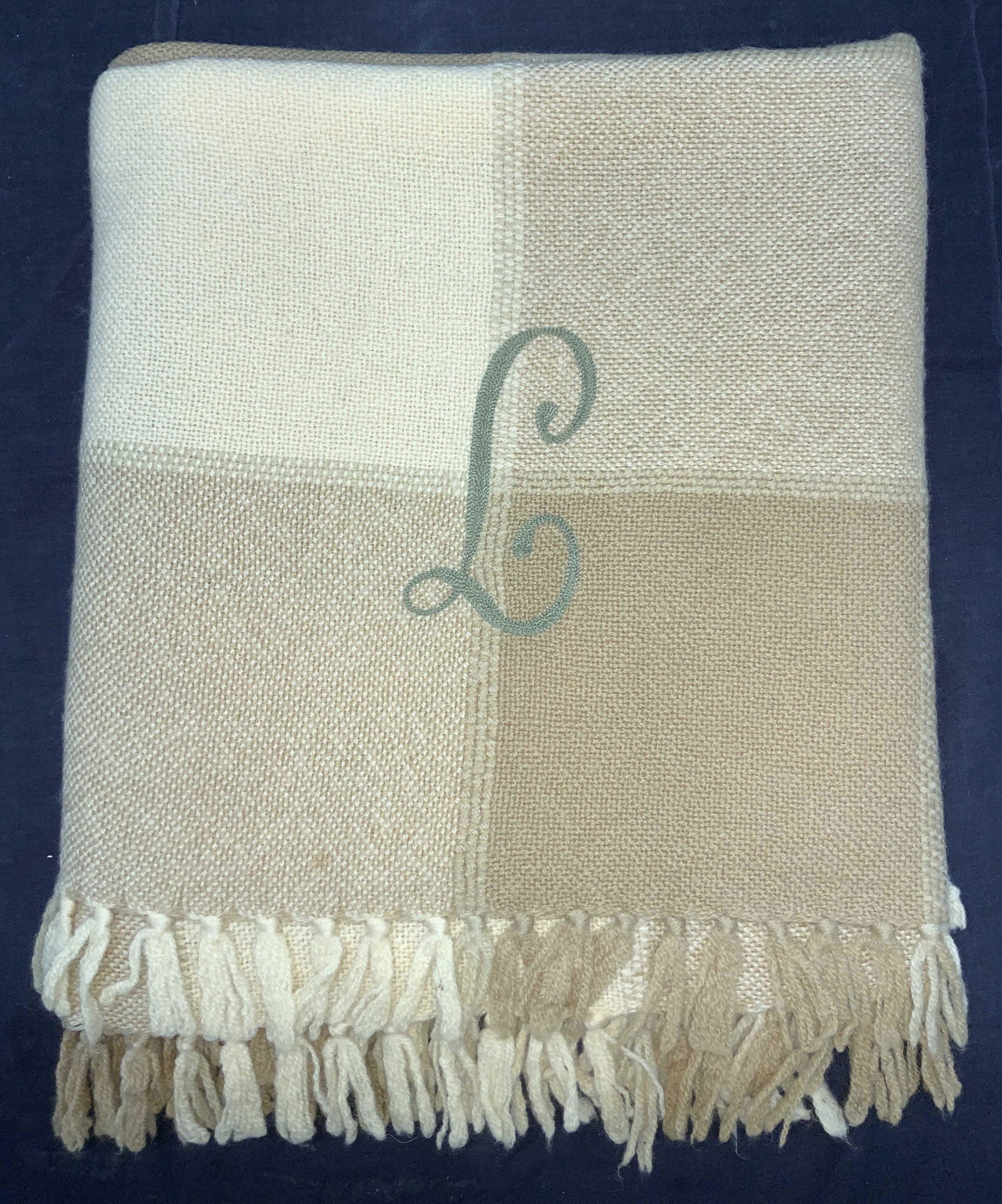 THE THREE WEAVERS Embroidered 100% Wool Blanket (1 of 6)