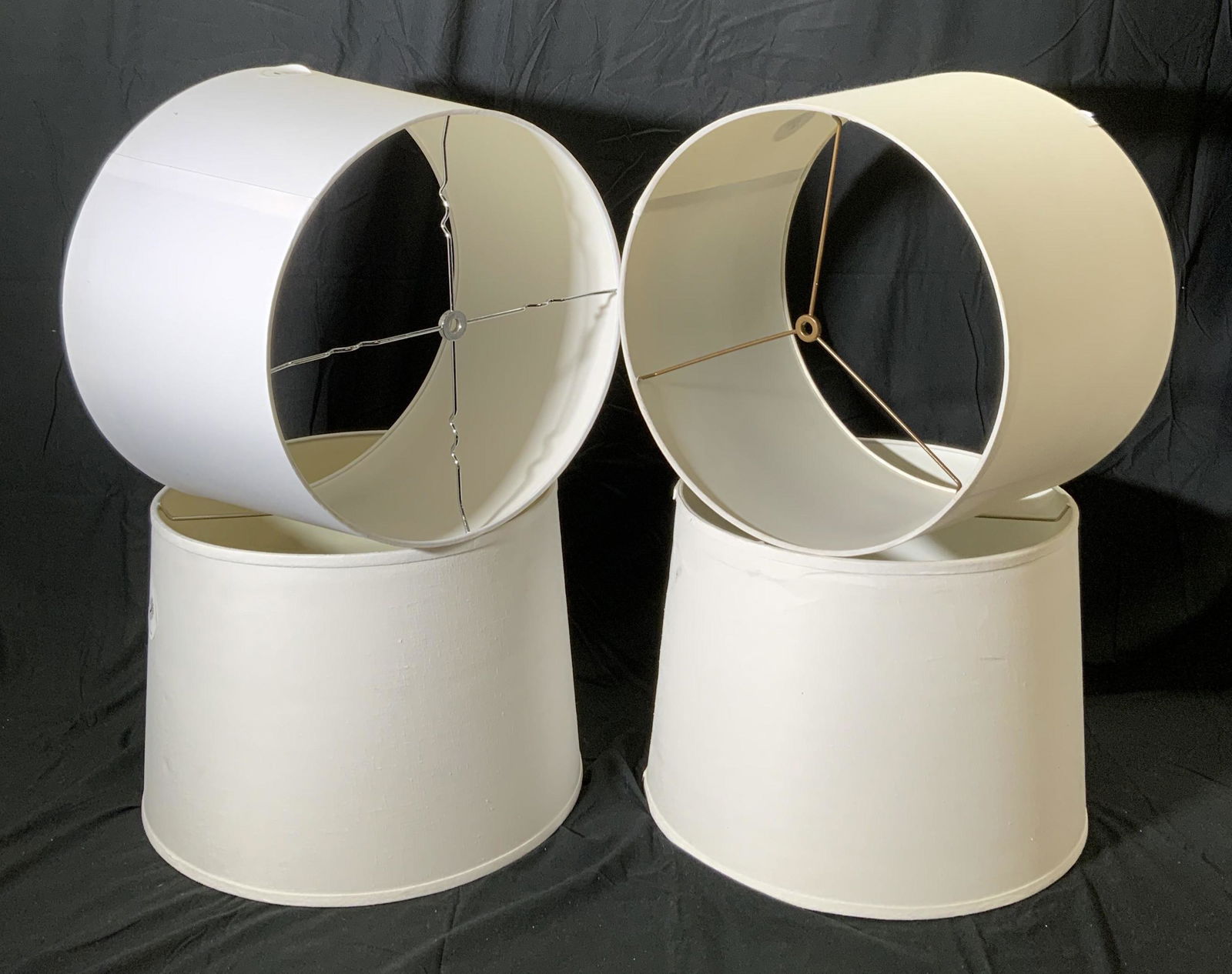 Lot 4 Off White, White Monochrome Lamp Shades (1 of 10)