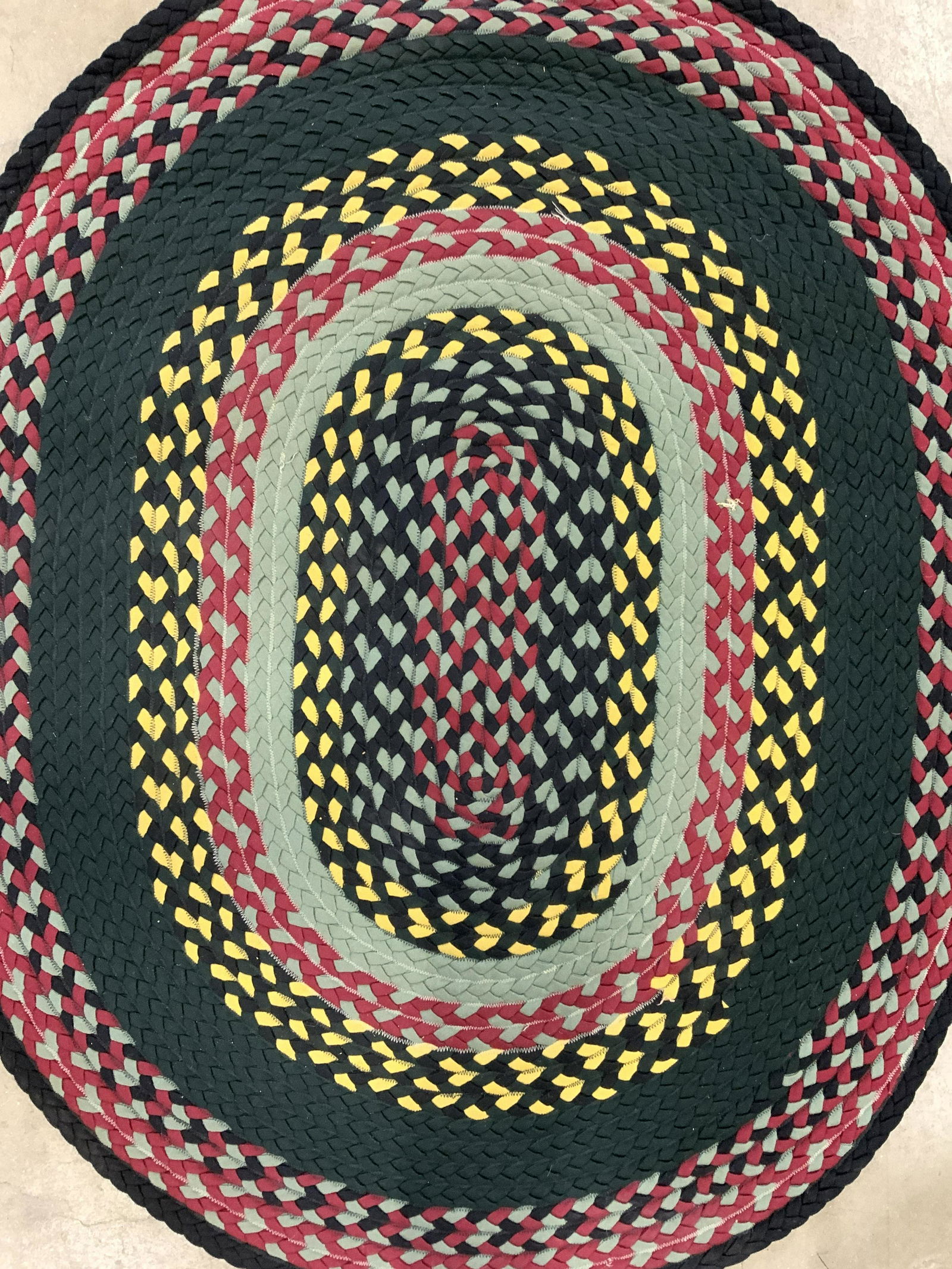 Oval Multi Toned Braided Area Rug (1 of 10)