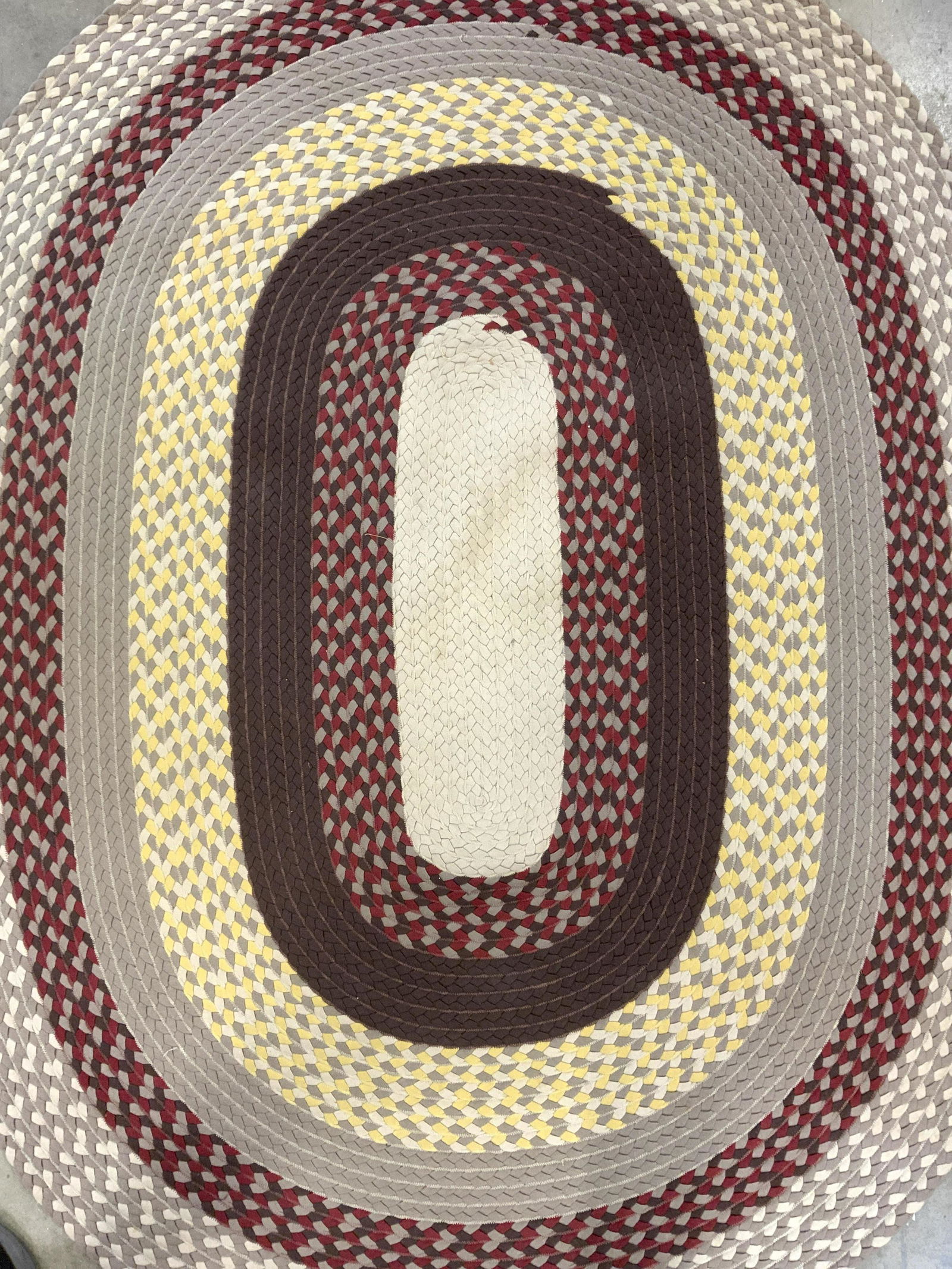 Oval Multi Toned Braided Room Size Area Rug (1 of 10)