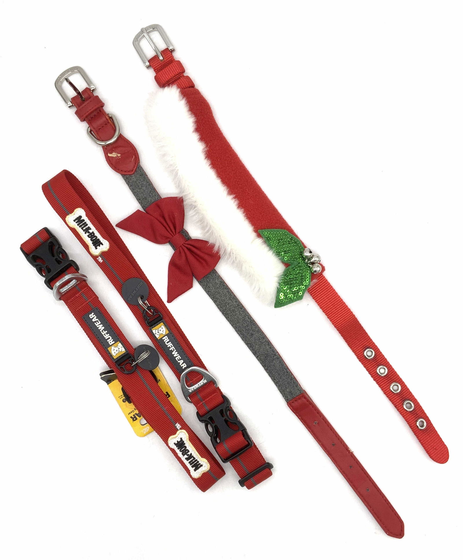 Lot of 4 Red Dog Collars NWT, Martha Stewart, more (1 of 4)