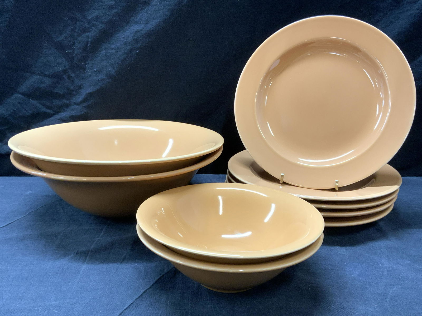 MSE Burnt Orange Ceramic 9 Piece Dish Set (1 of 4)